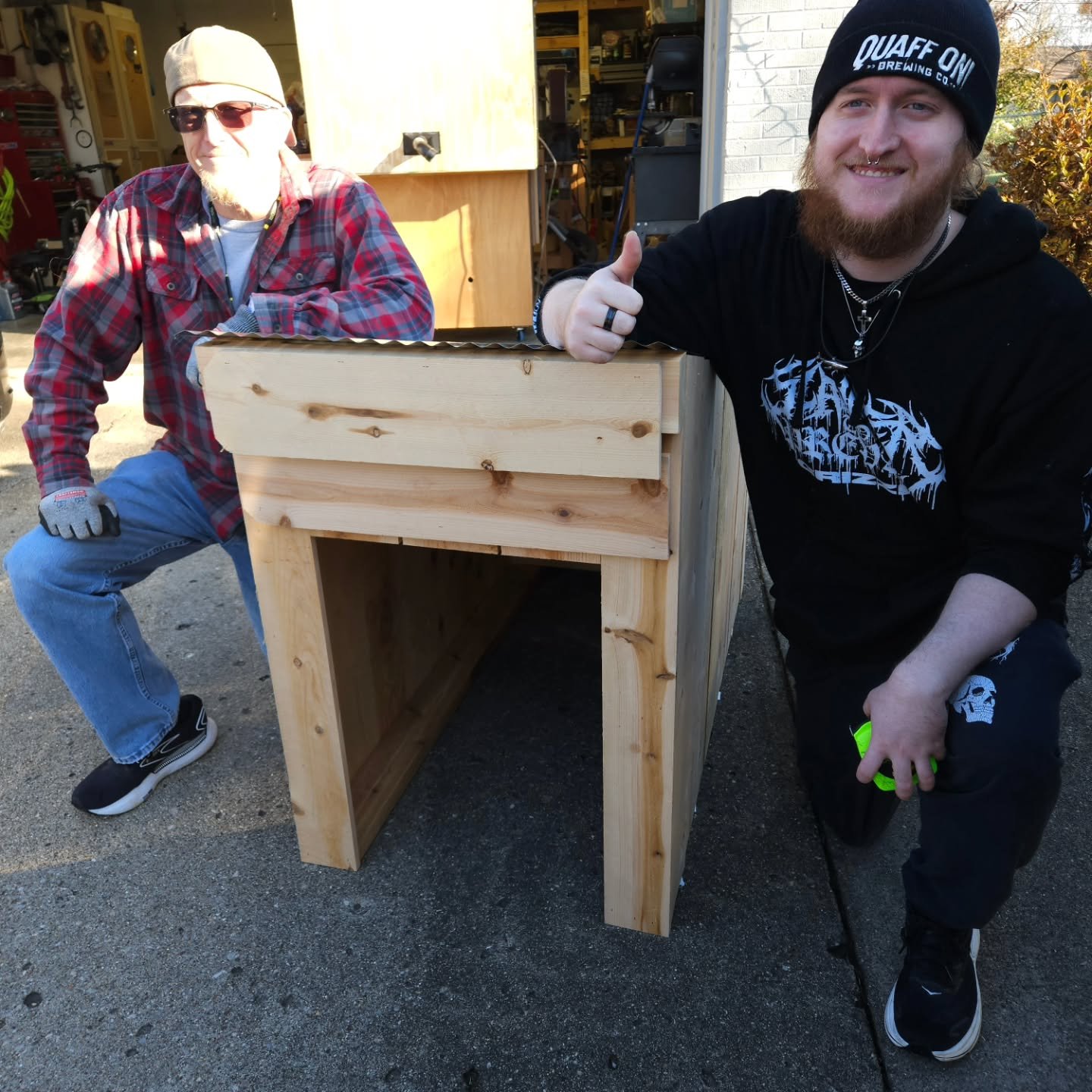 Worked on a little collaborative project with @still_jake_  today. Put together this dog house based on his design idea. 

I love spending time with this young man, especially when we can work together on something, and maybe I can pass down a few nu