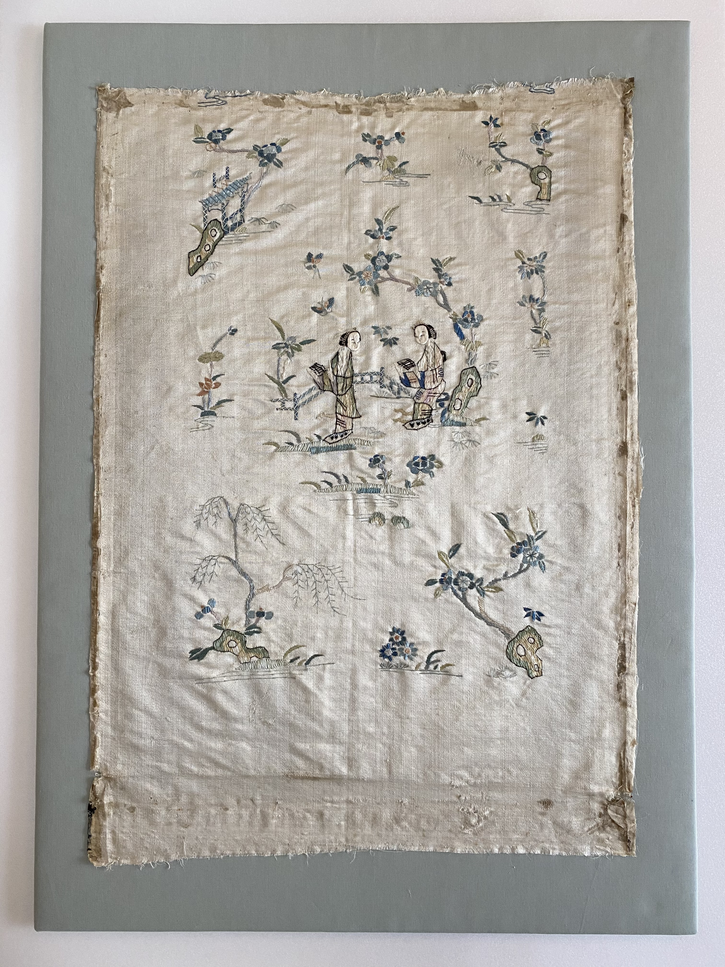 Chinese embroidery after treatment