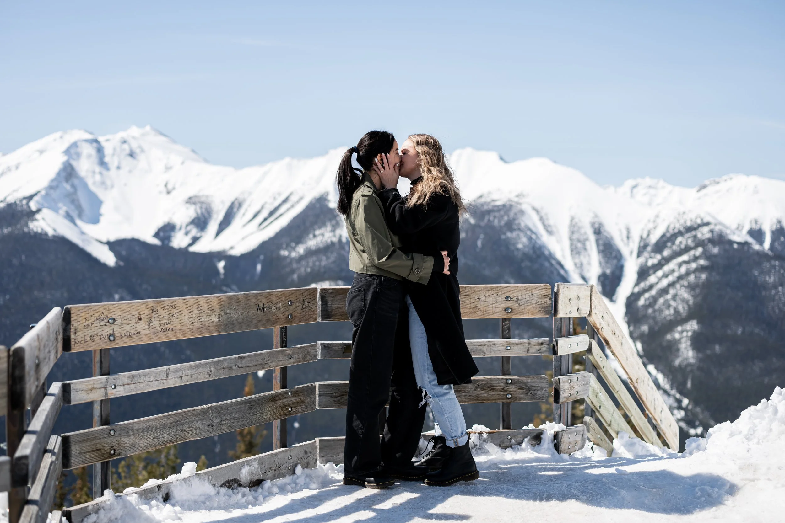 Banff Gondola Proposal | Surprise Engagement in Banff Alberta