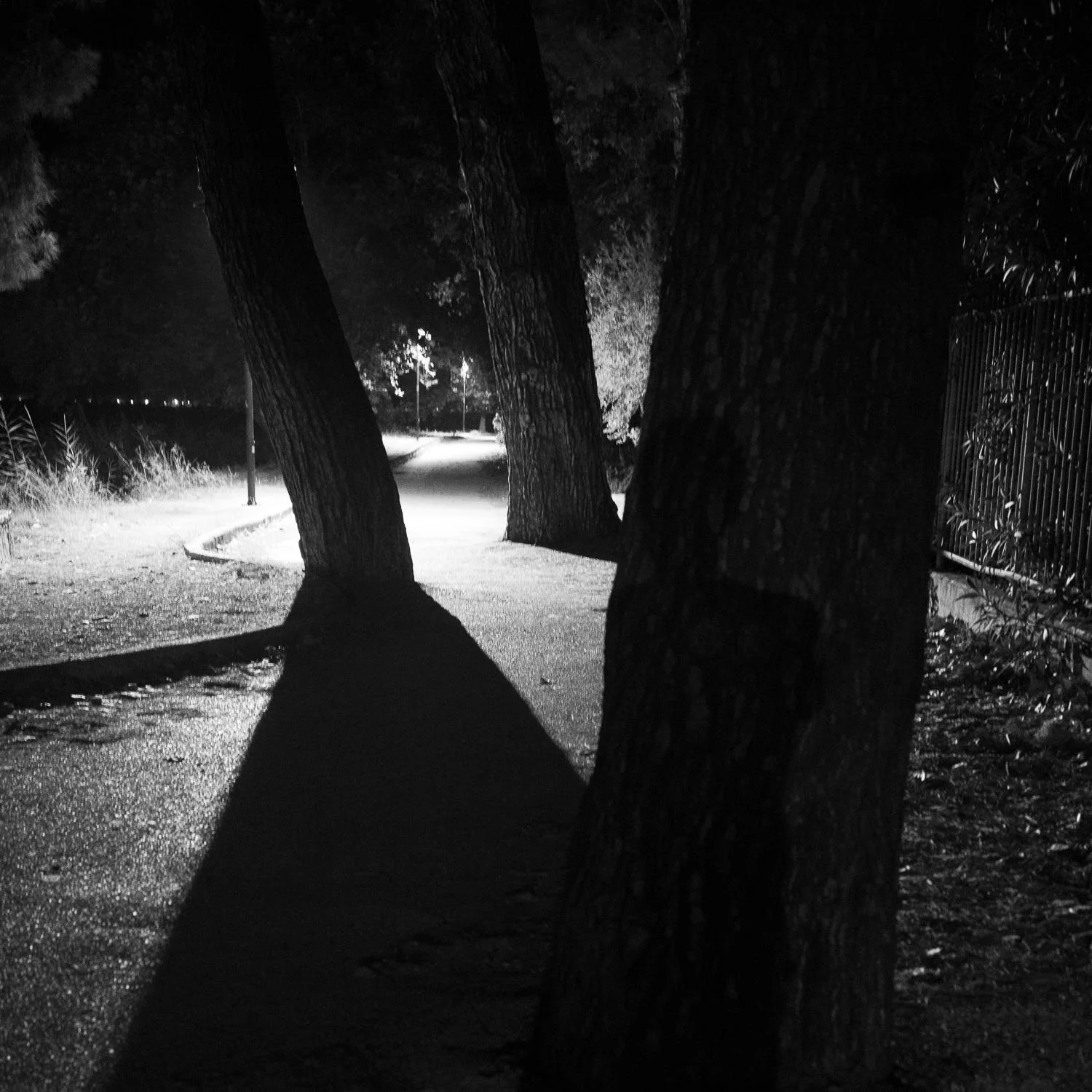 Bike road at night, Igoumenitsa, 2024