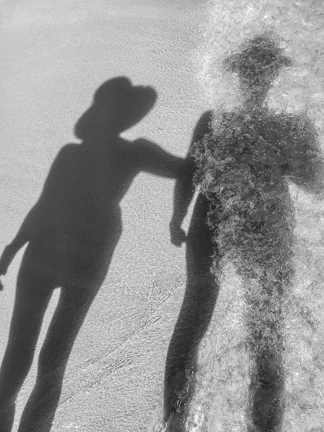 Me and my sister at Golden Beach, Paros, 2024