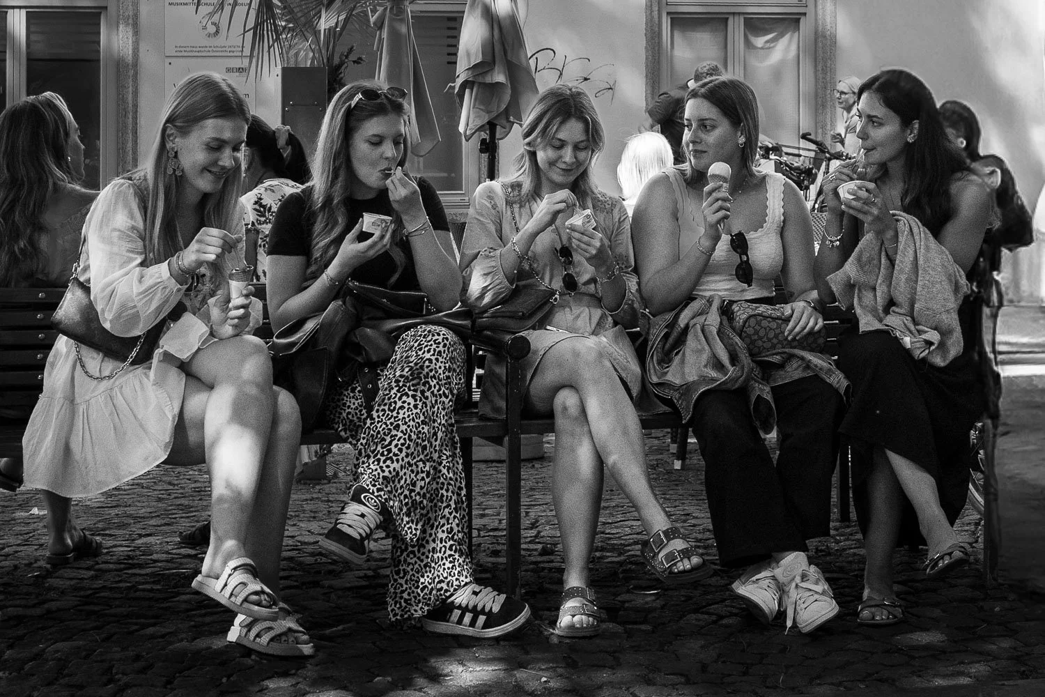 Girls eating ice cream, Graz, 2025