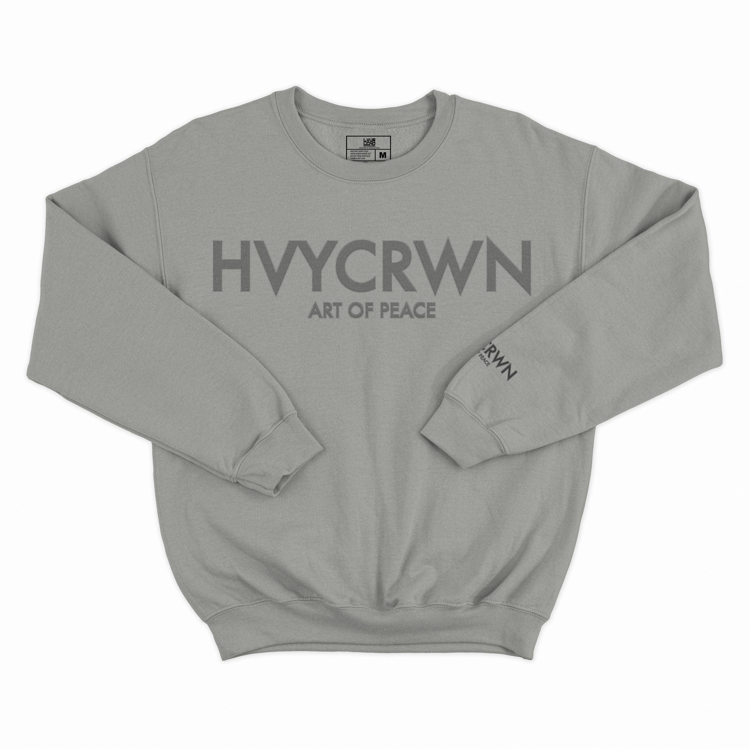 High CRWN French Terry Crew Neck in Washed Heather