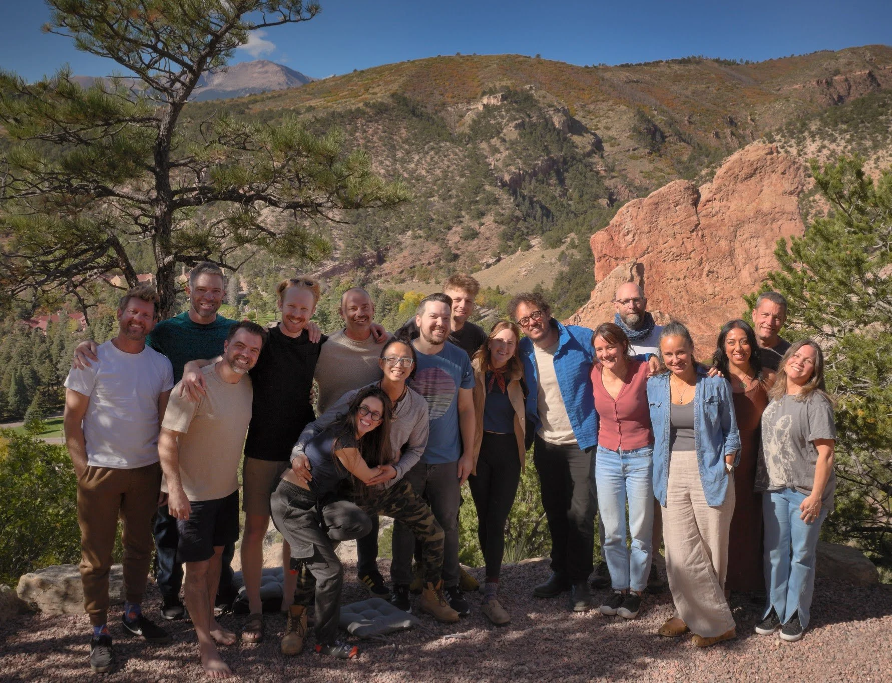 The Mystic Hymnal crew at our songwriting retreat in Colorado, October 2025