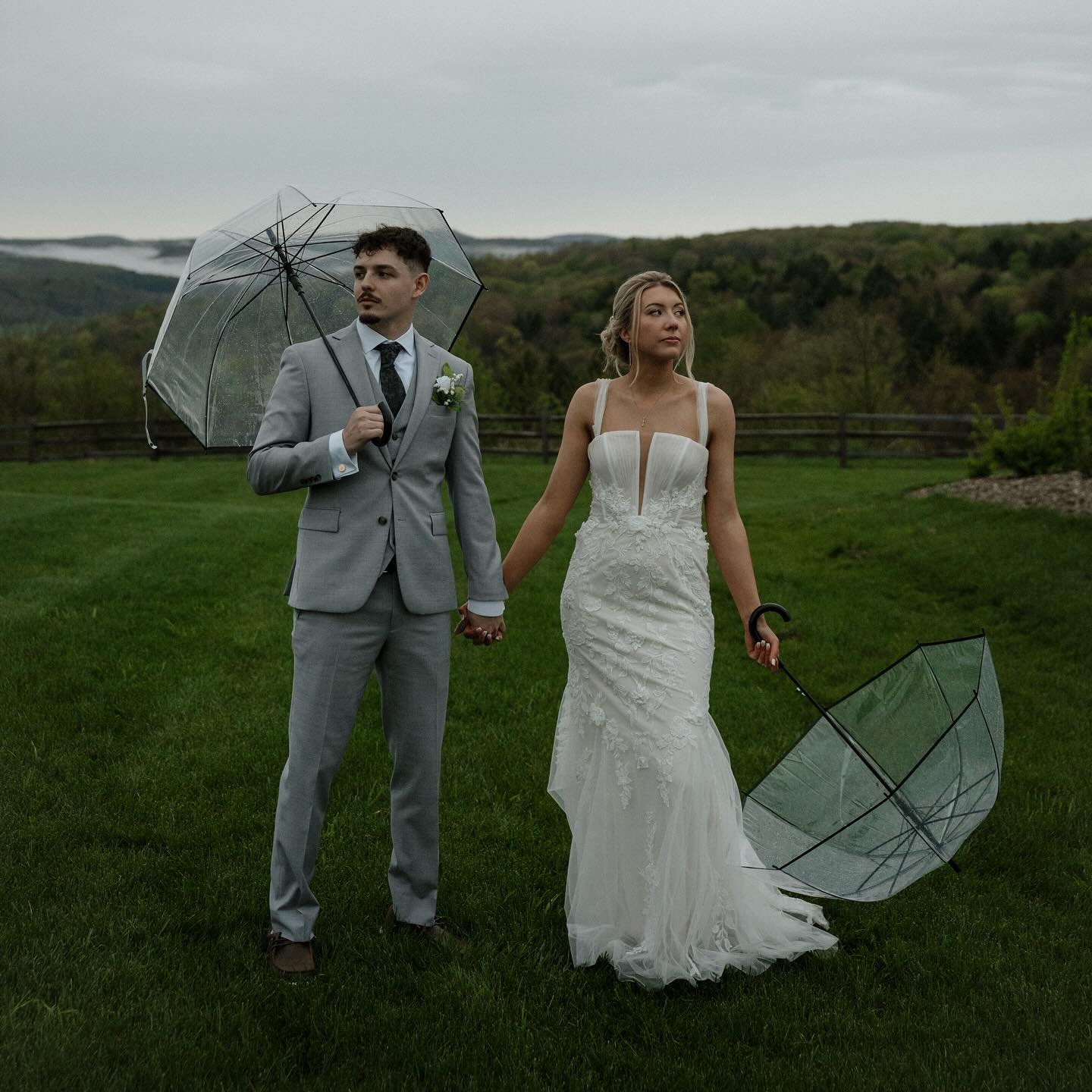 From high school sweethearts to husband and wife &mdash; officially Mr. &amp; Mrs. Conroy 🤍 
&bull;
Planner- @designs__by__lauren__ 
Venue- @theroosteventcenter 
Photographer/Videographer- @elevatemediamt @landondeanphotography 
Dress- @blancdeblanc