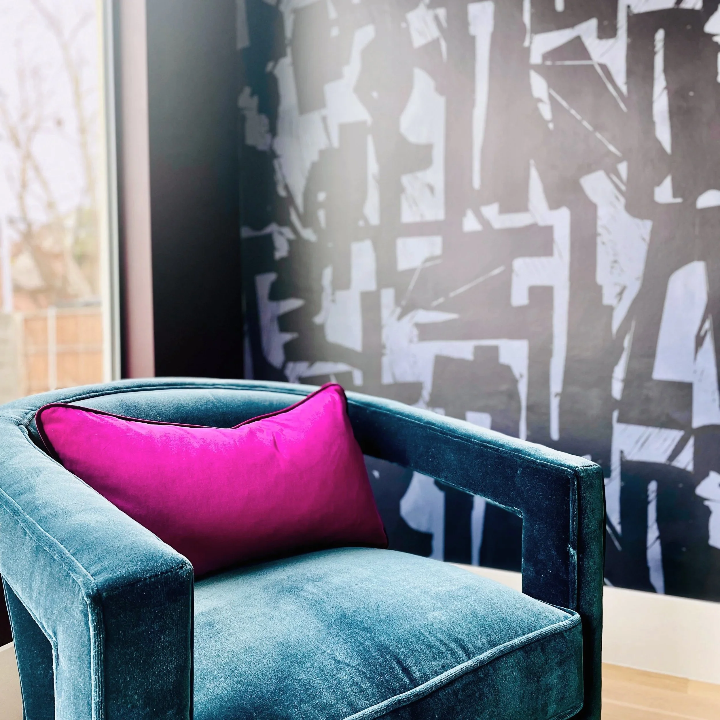 The use of turquoise and teal provide a fresh relief from the magenta, aubergine, burgundy, stone blue purple and wedge color palette.