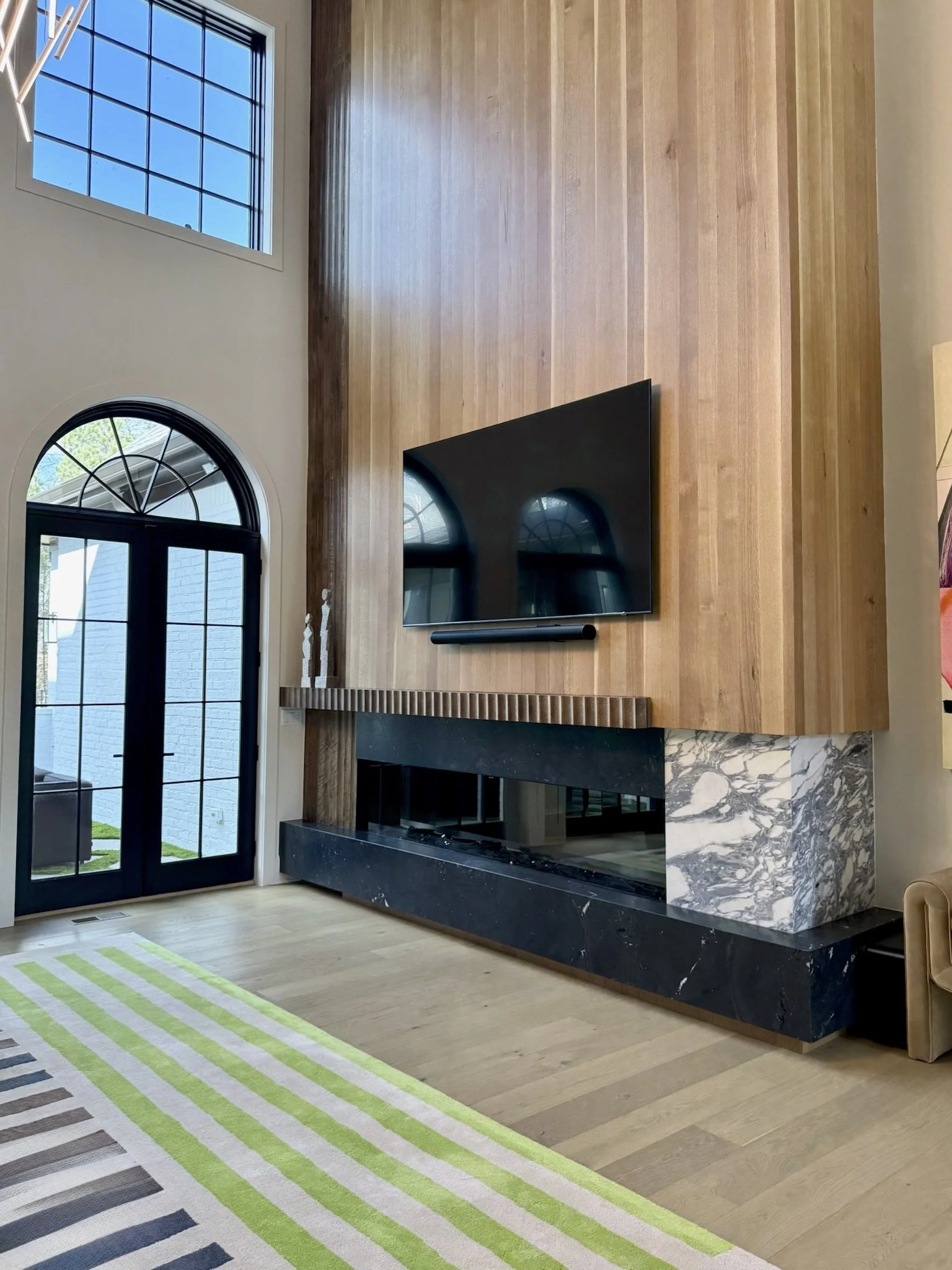 Various elements hit at different dimensions. We even added a mantle for holiday stockings.