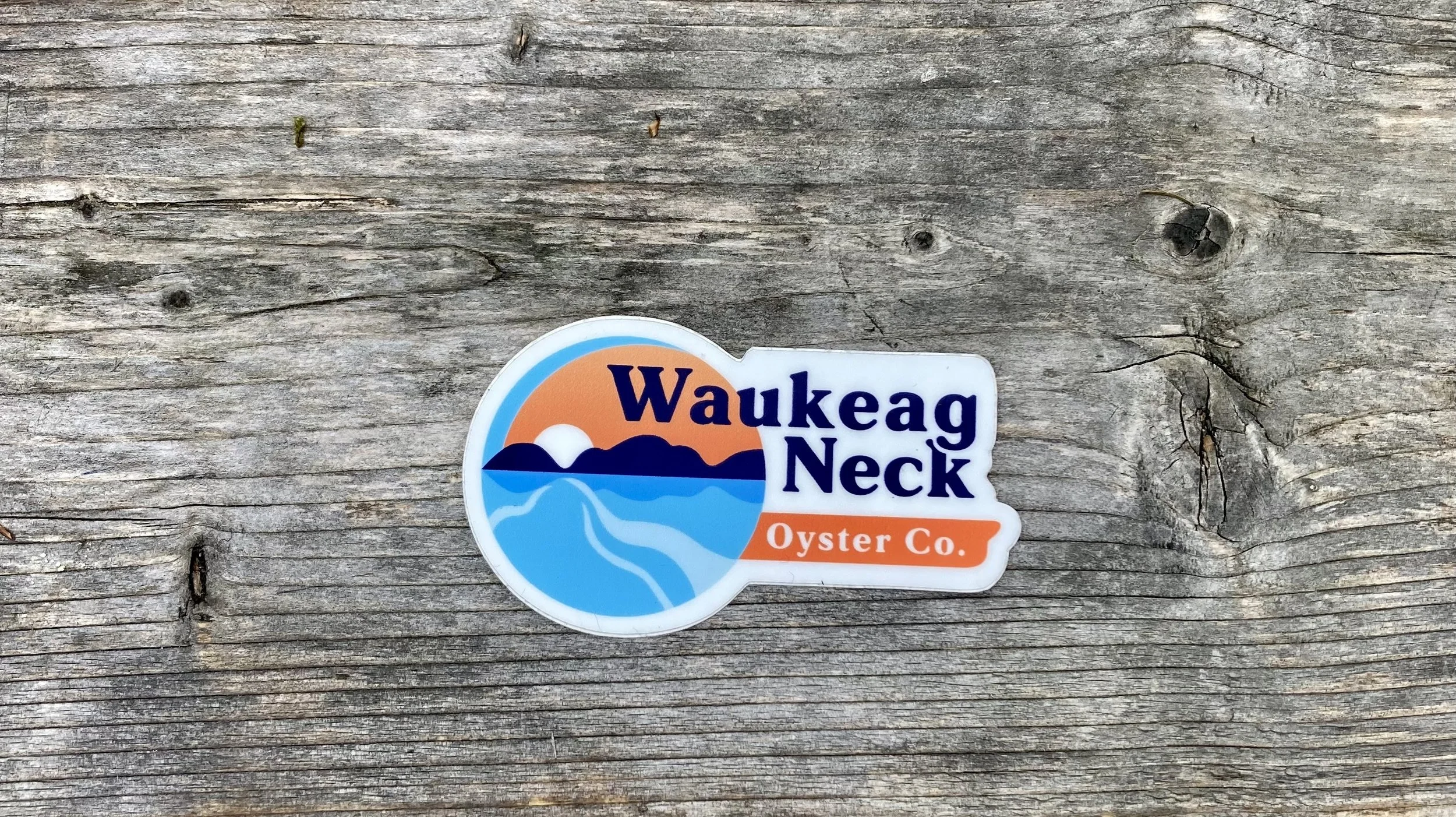 Waukeag Neck Oyster Co. Sticker