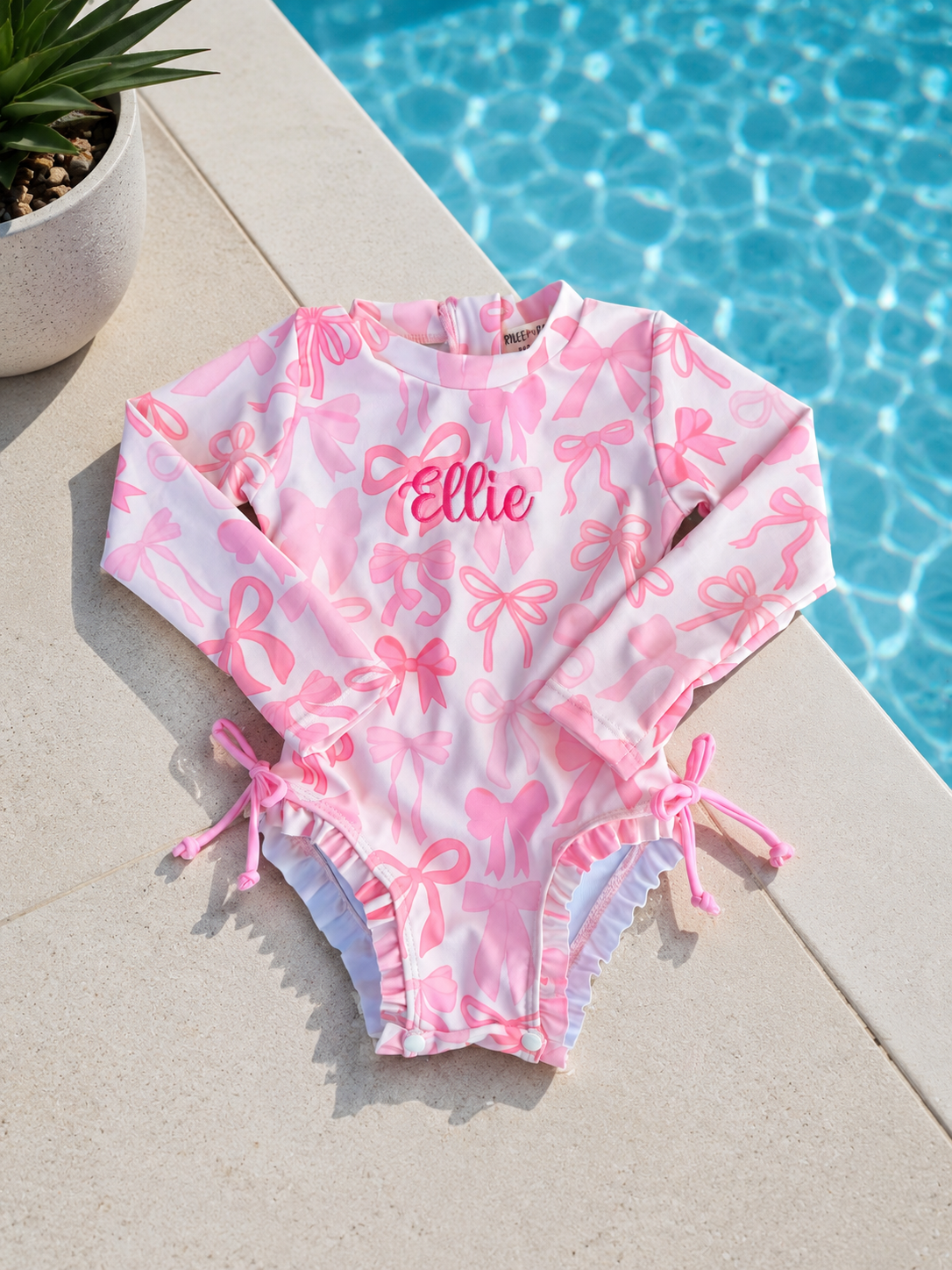 Pink Ruffle Bathing Suit
