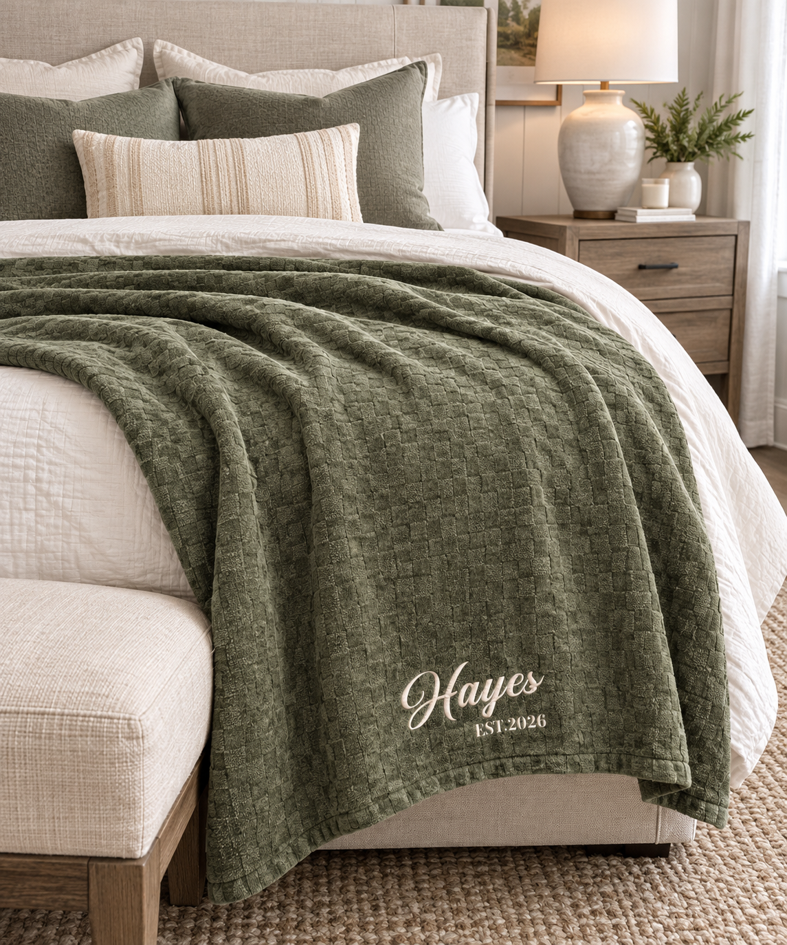 Personalized Name + Date Large Throw