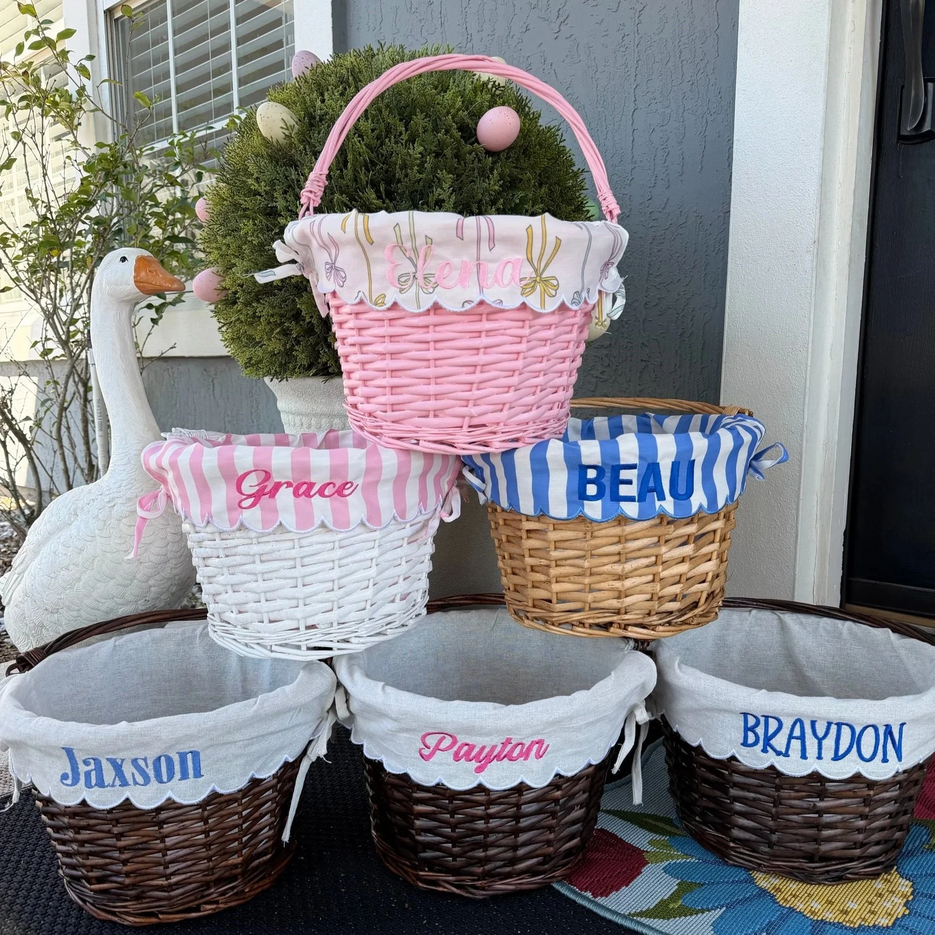 Easter Basket with Scalloped Liner