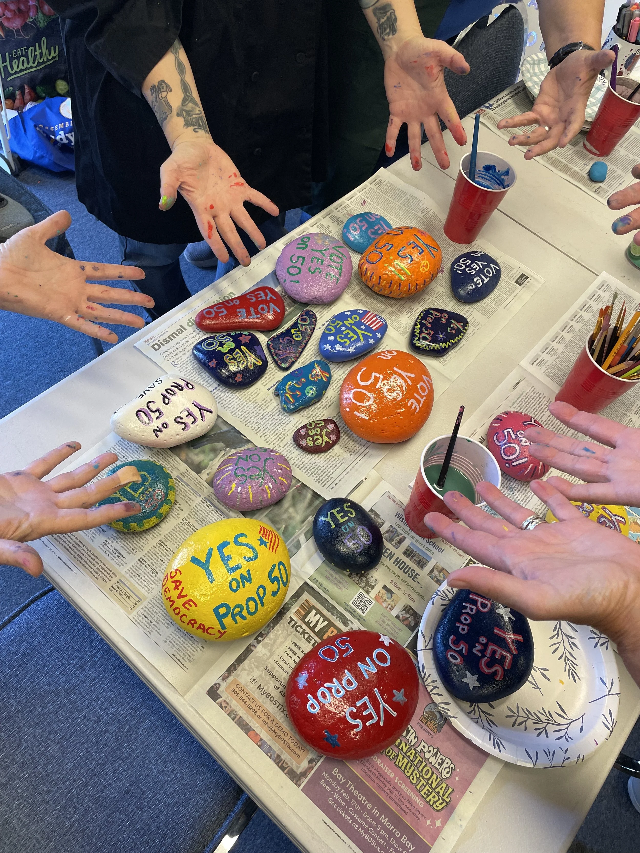 PAINT ROCKS FOR YES ON 50!