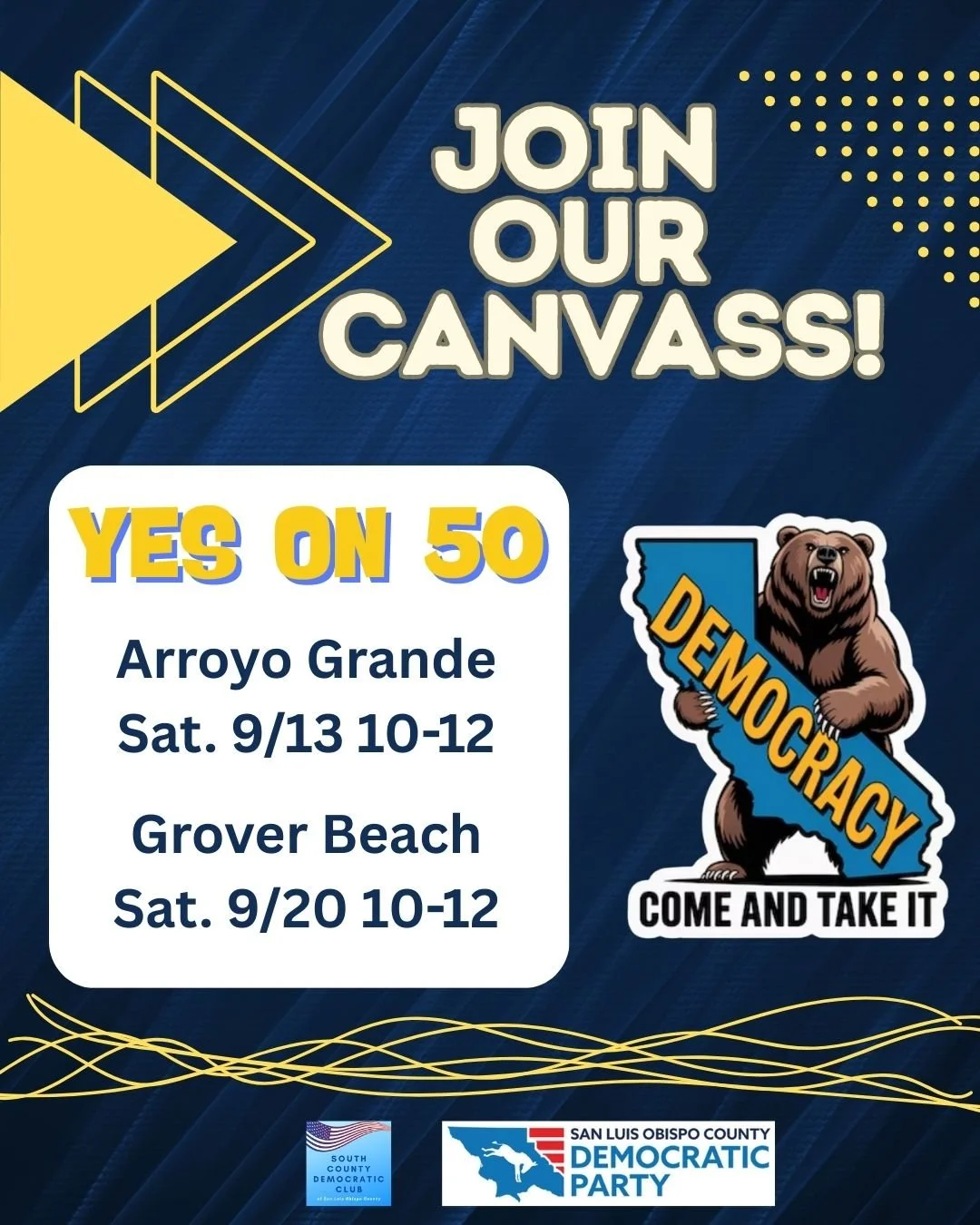 Arroyo Grande - Canvass for Prop 50!