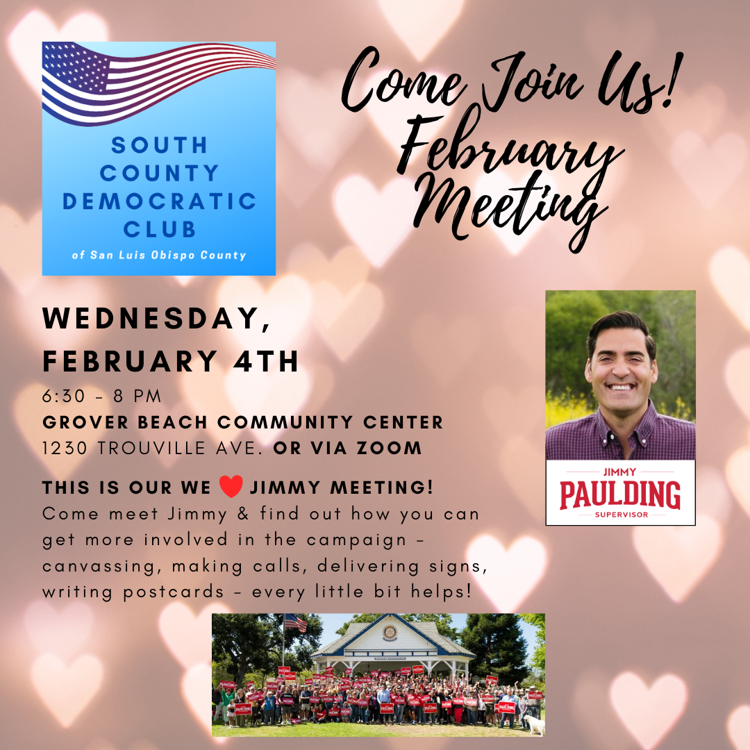 South County Democratic Club February Meeting