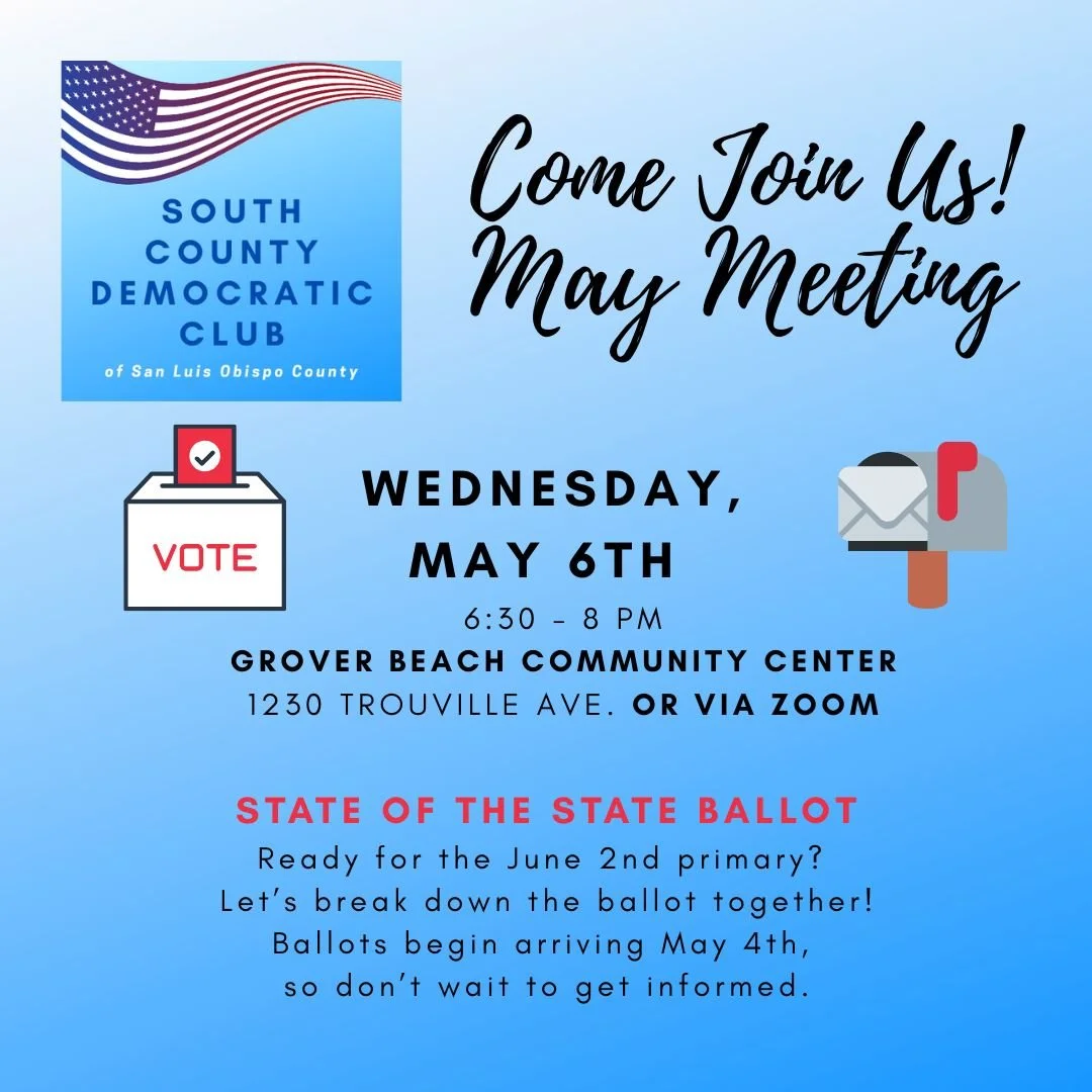 South County Democratic Club's May Meeting