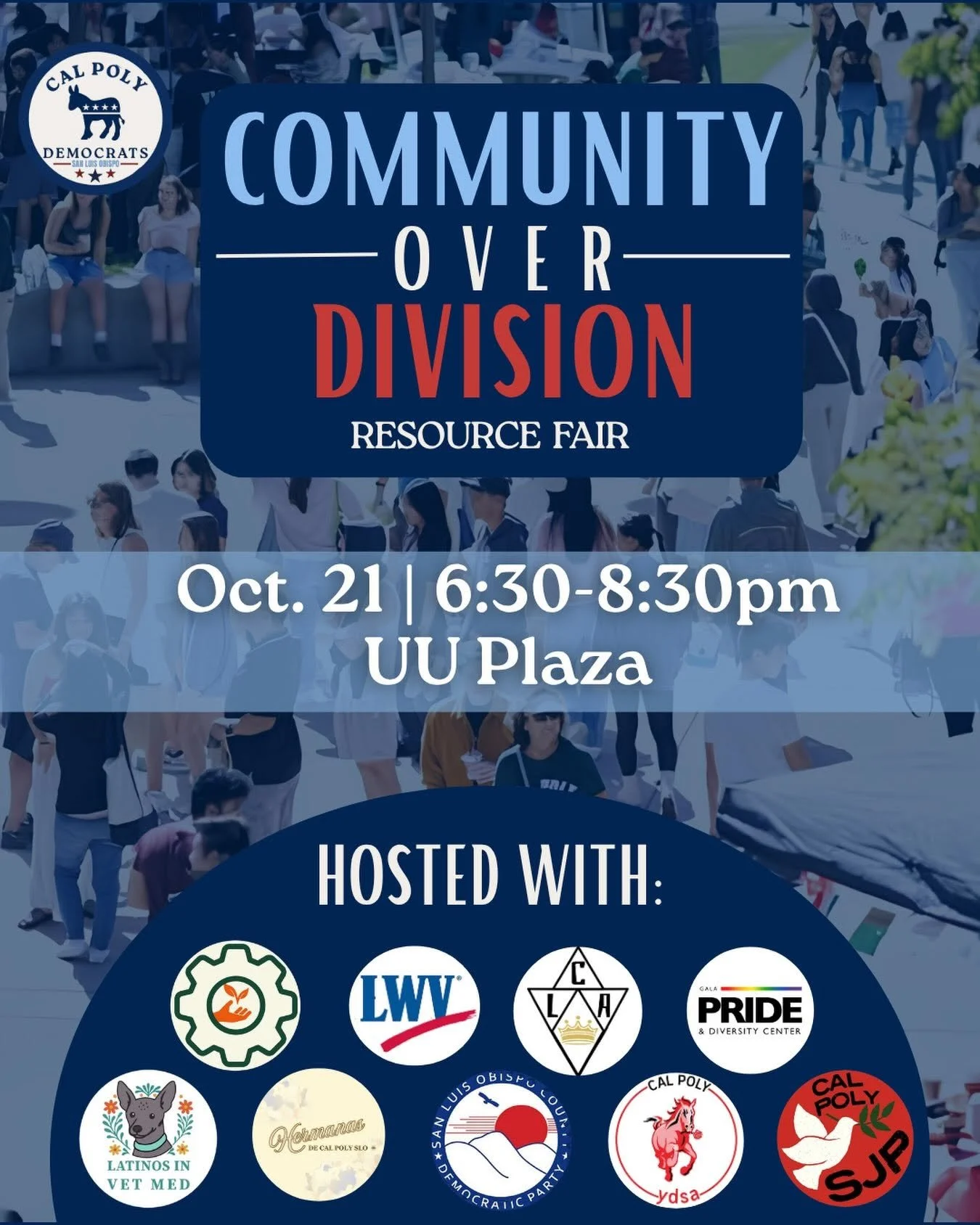 Cal Poly Democratic Club Community over Division Resource Fair