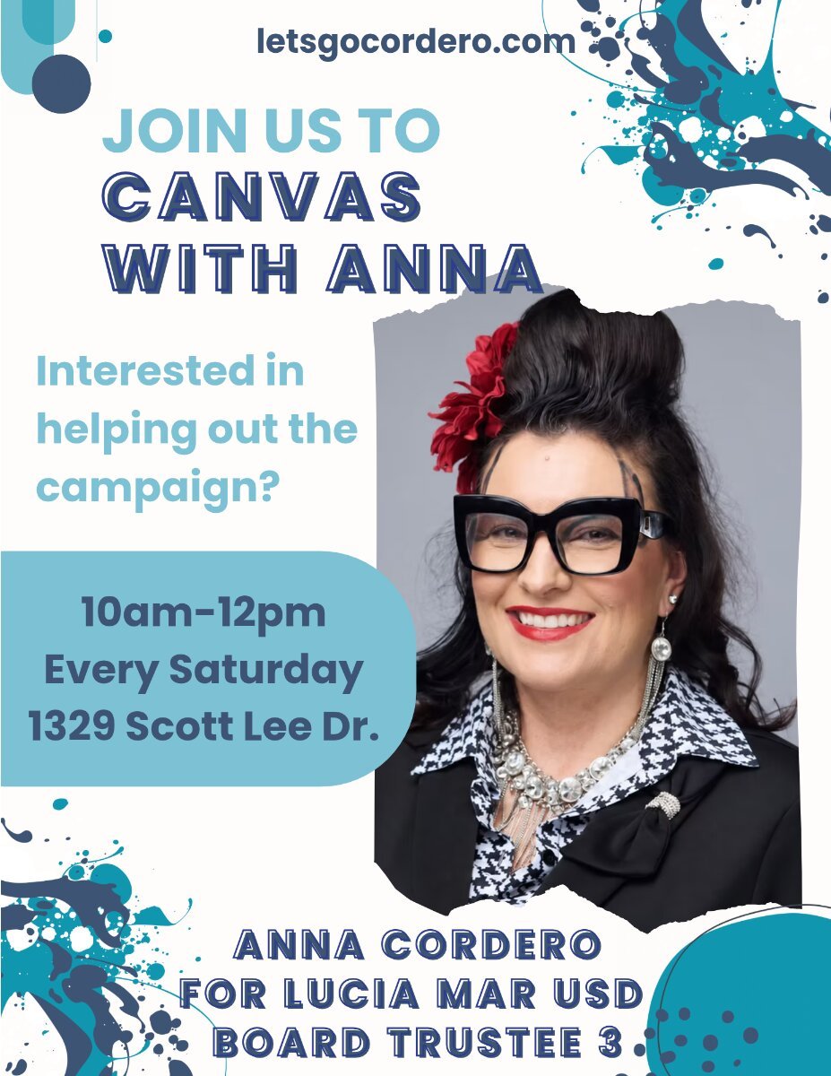 Canvas with Anna Cordero (Lucia Mar Unified - Trustee District 3)