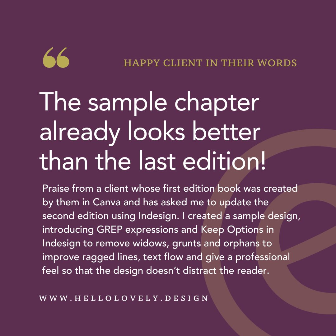 Print design required Indesign not Canva — Hello Lovely Design and Co