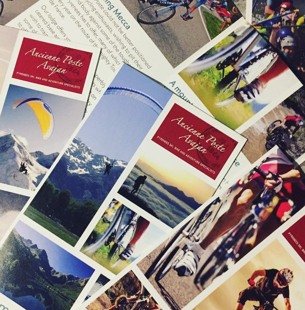 Series of leaflets for a ski resort