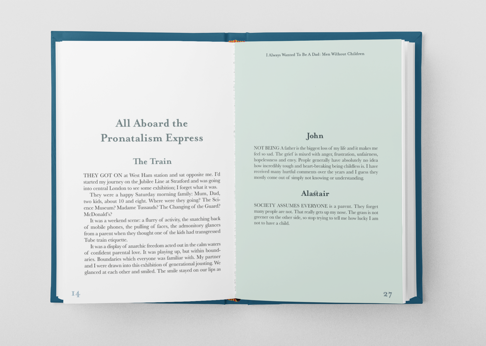 Flat lay of a book interior pages