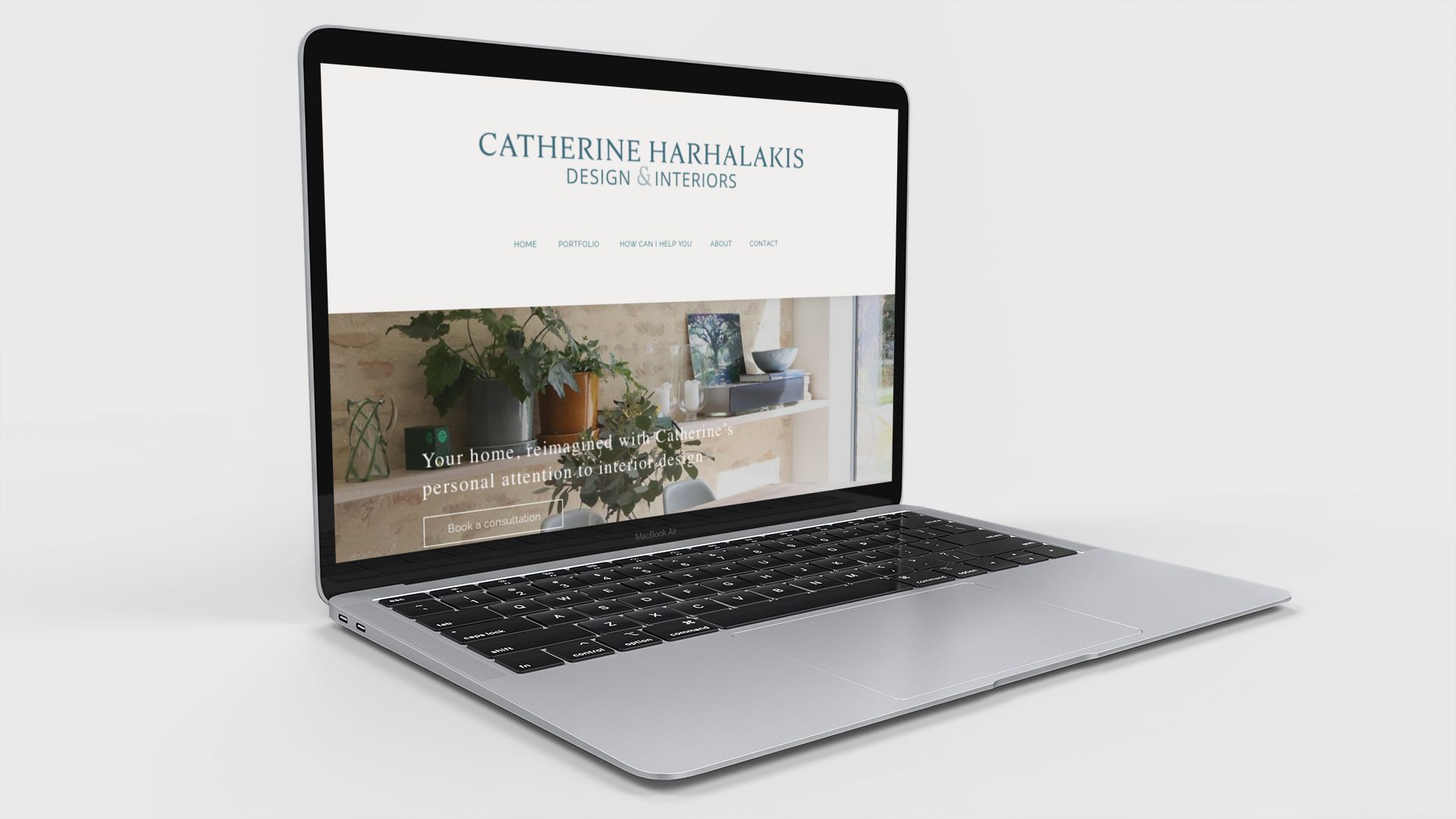 Open Macbook showing a website