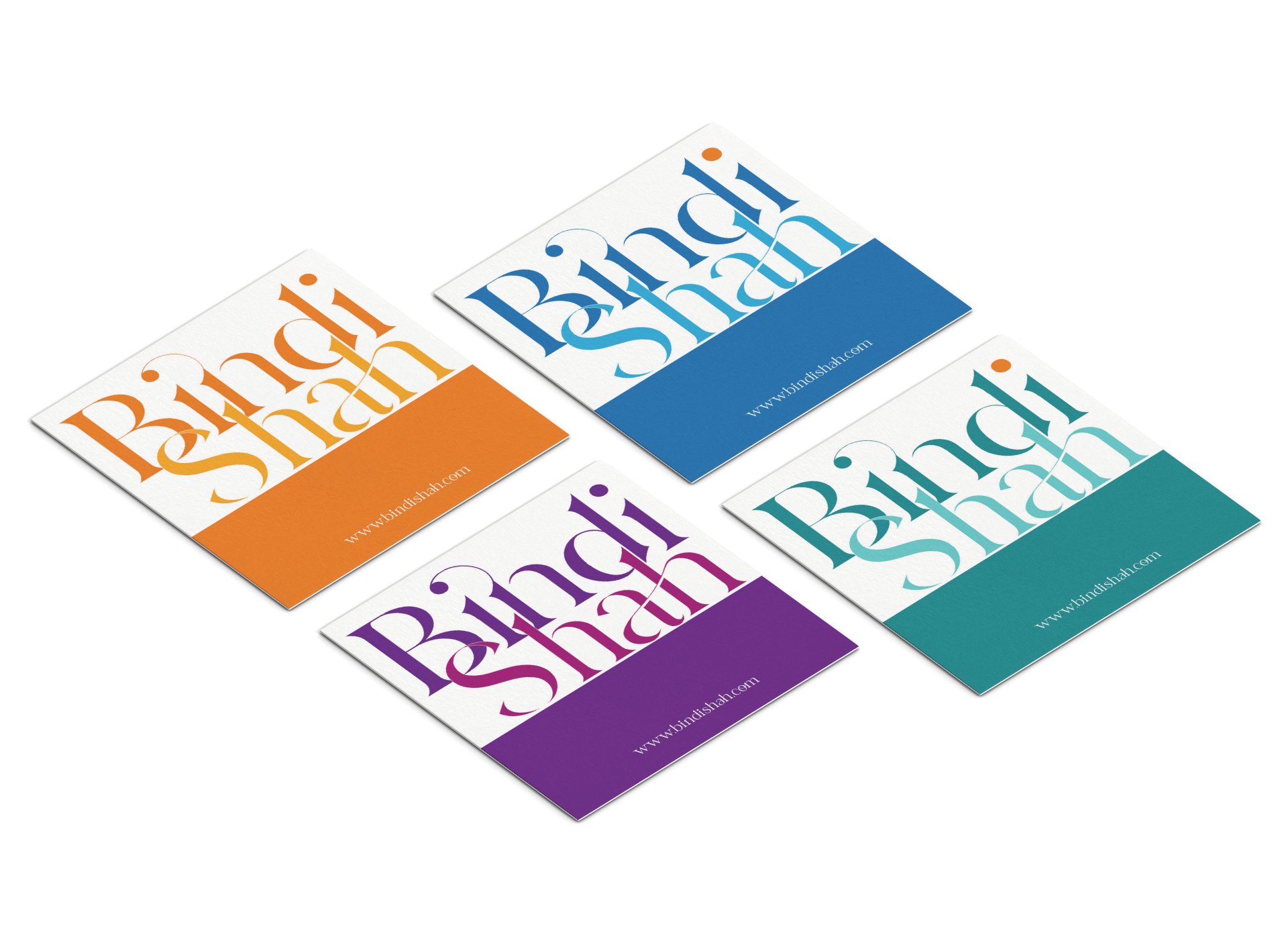 Business cards on a table
