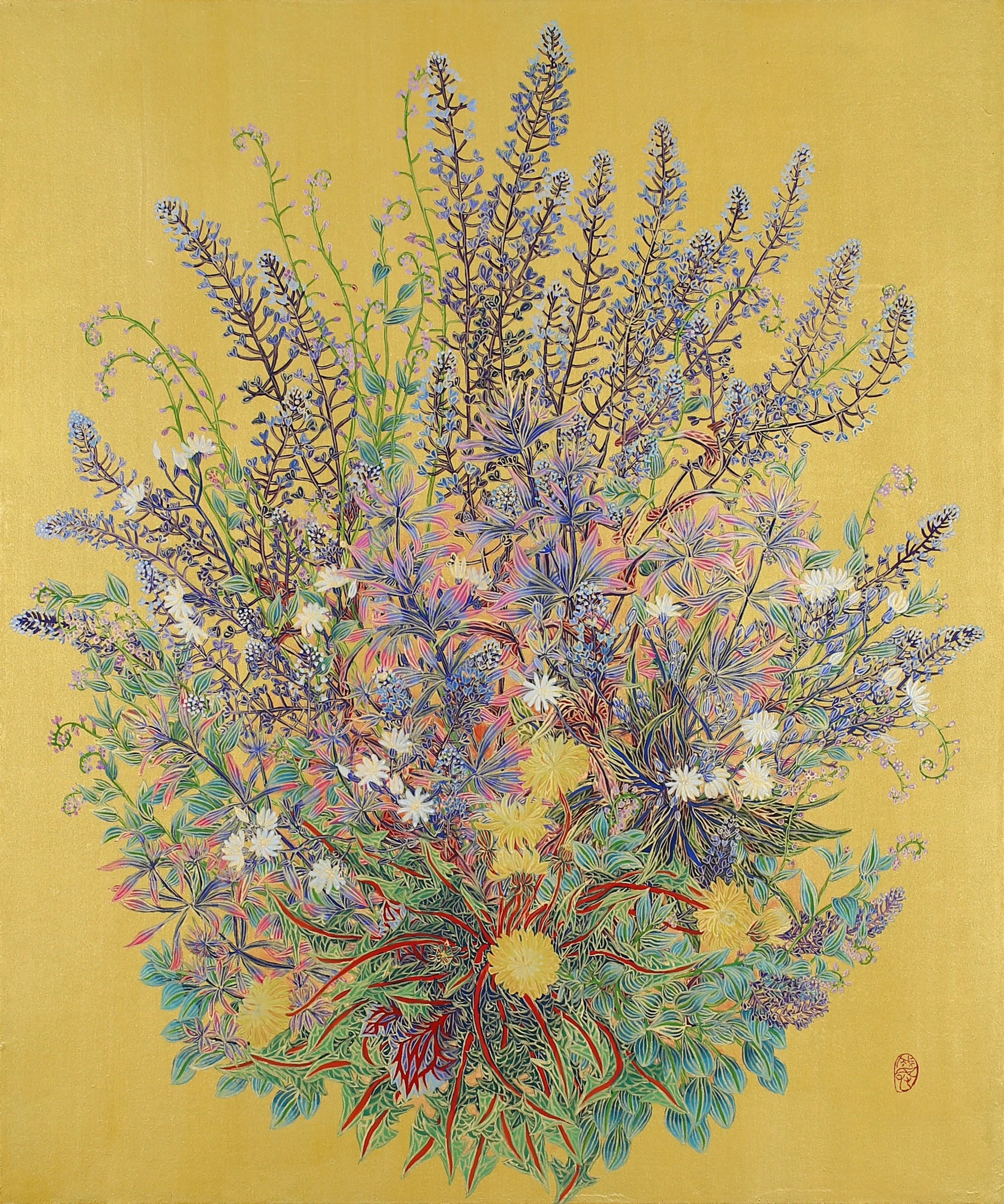 10. 오이코스_부케 72.7×60.6㎝ 비단에 채색과 금분 2023.jpg