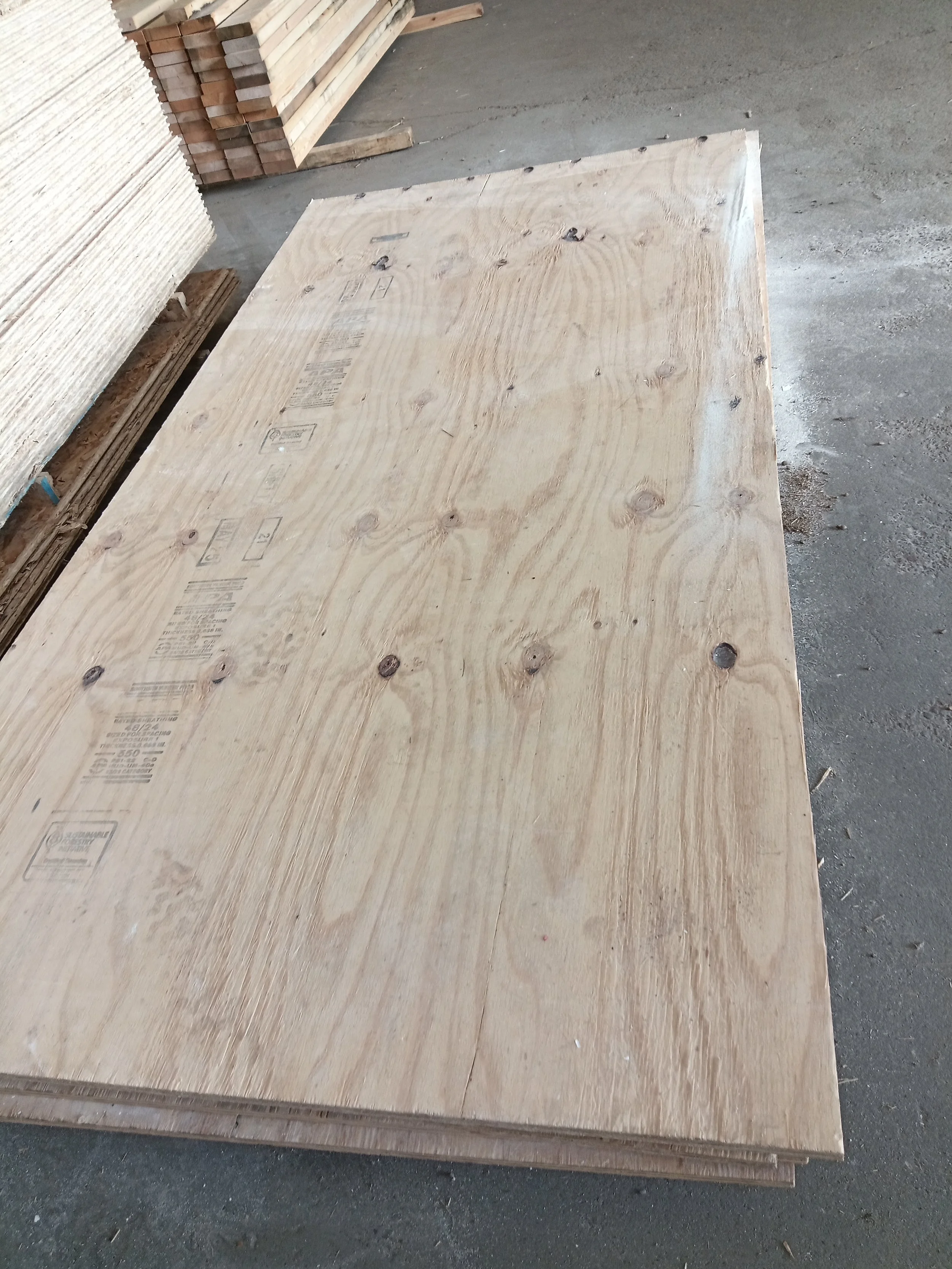 Nice 3/4" plywood, 4x8 sheets, square edges, etc. $30 per sheet - available in our Boyd store. Call to confirm inventory in our Menomonie store.