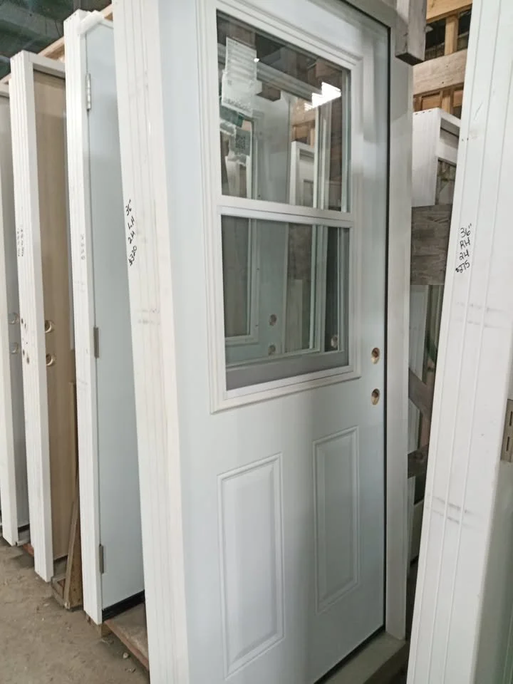 Exterior Door Half Glass with Opening Window