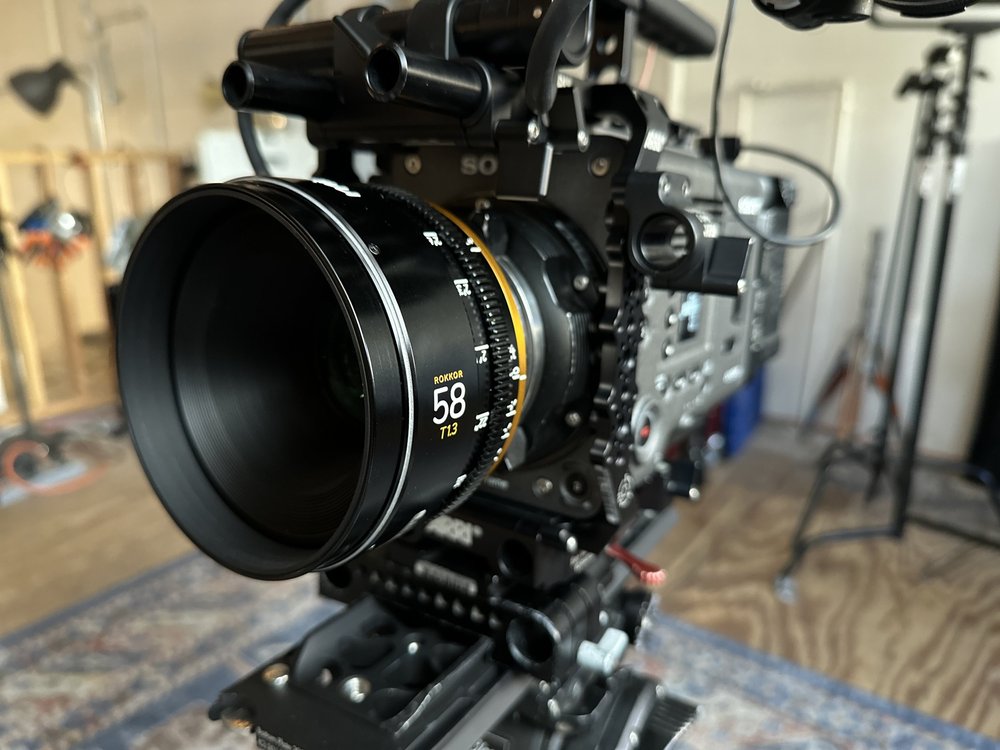 Minolta Rokkor 58mm T/1.3 Lens mounted on a Sony Venice 2