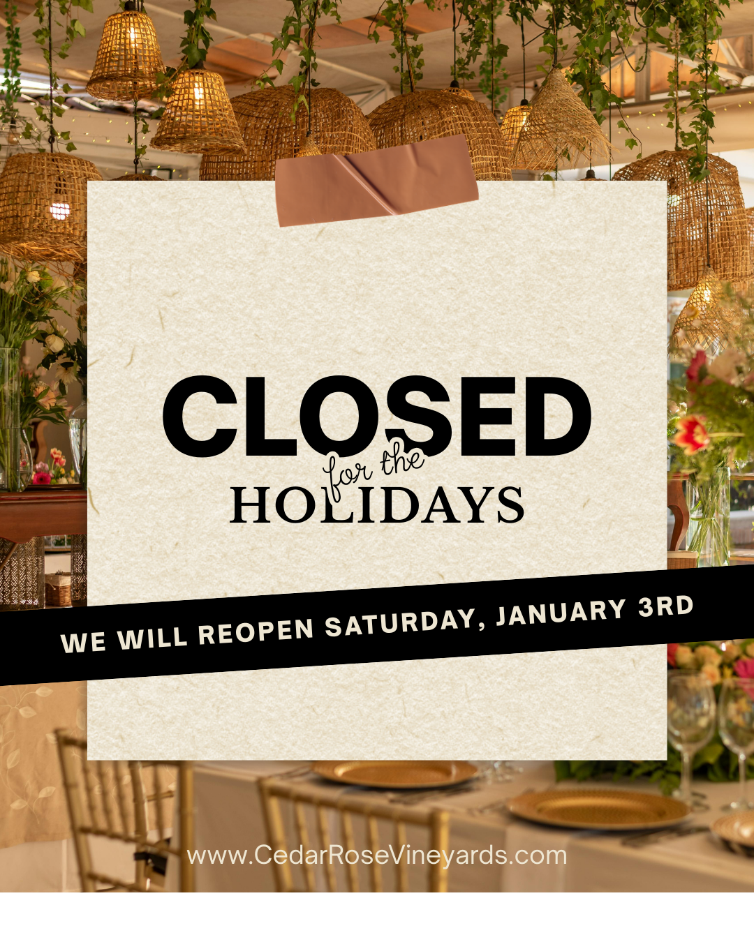 Closed for the Holidays