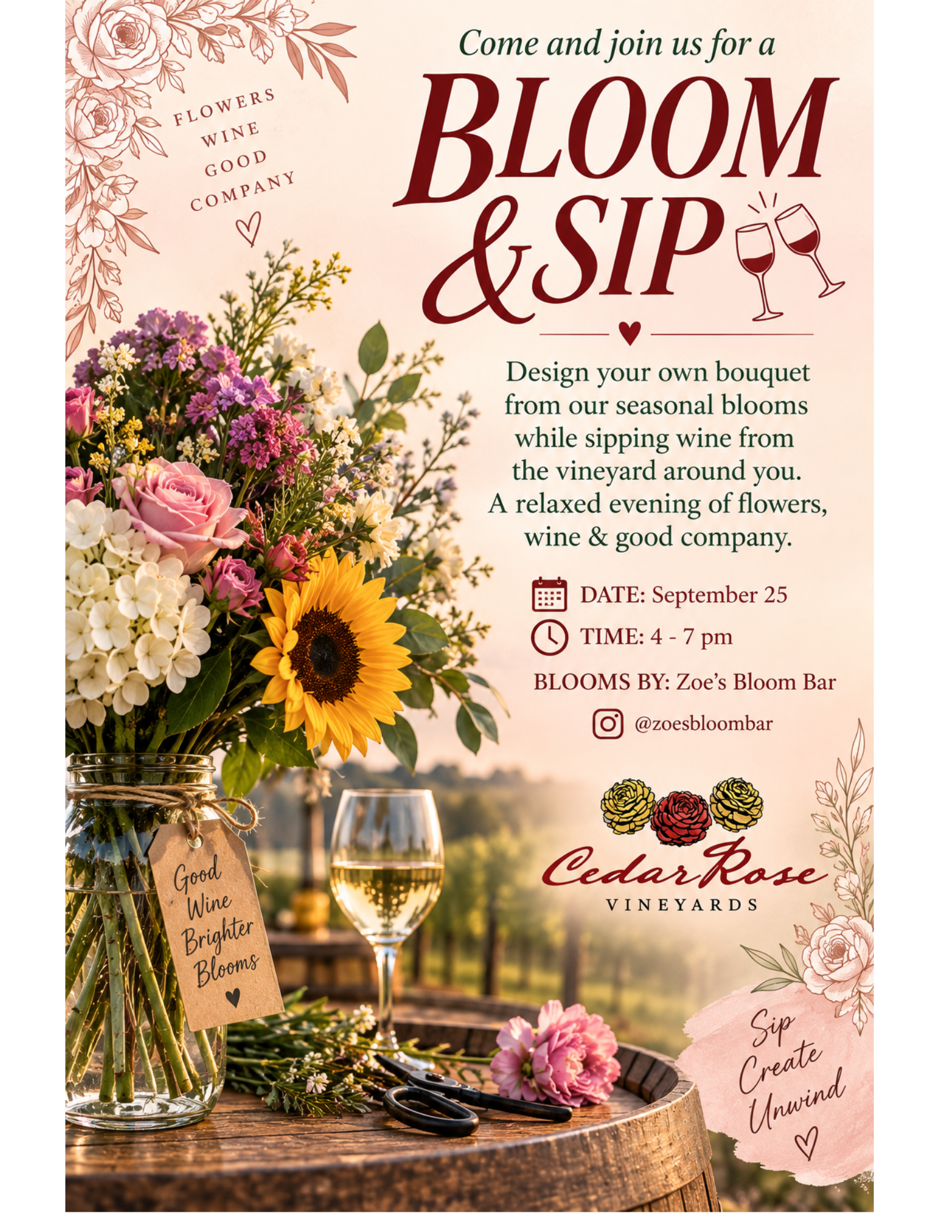 Pop up Bloom Bar 