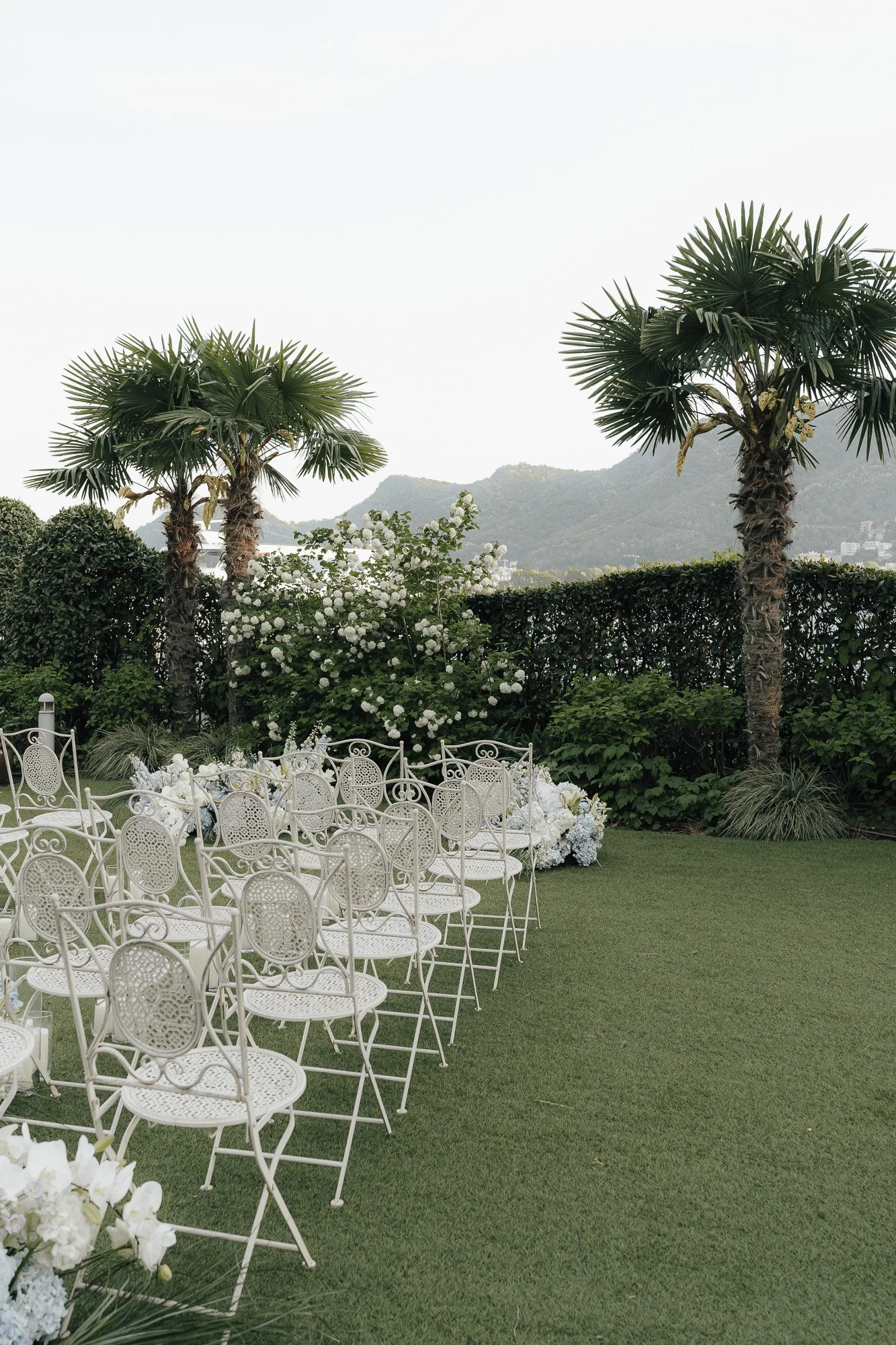 ceremony set up lake como wedding