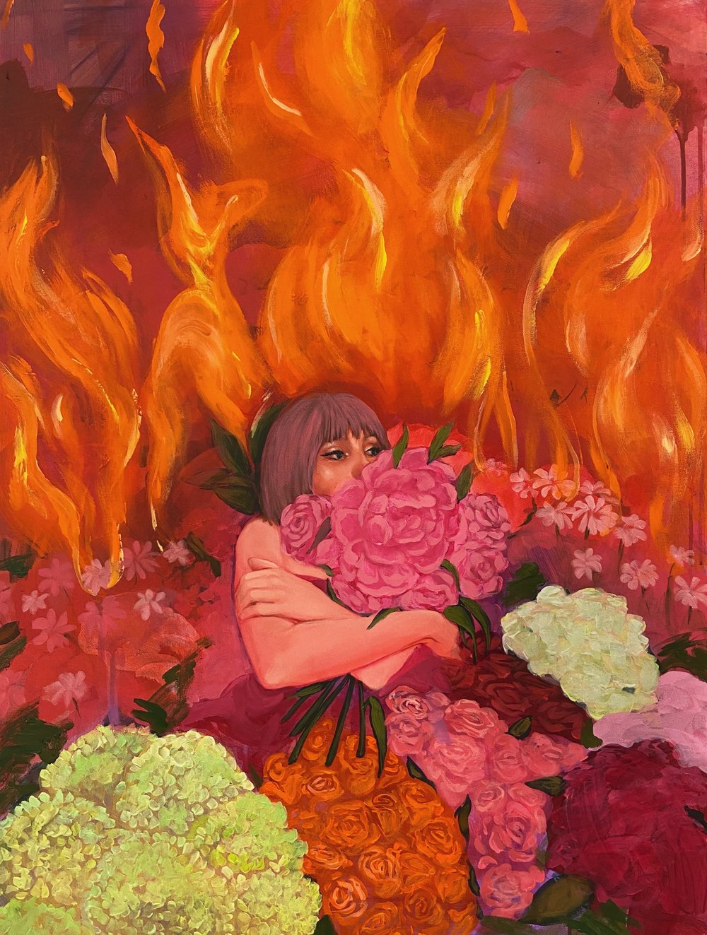 World On Fire Original Painting — lindseycherekwaller