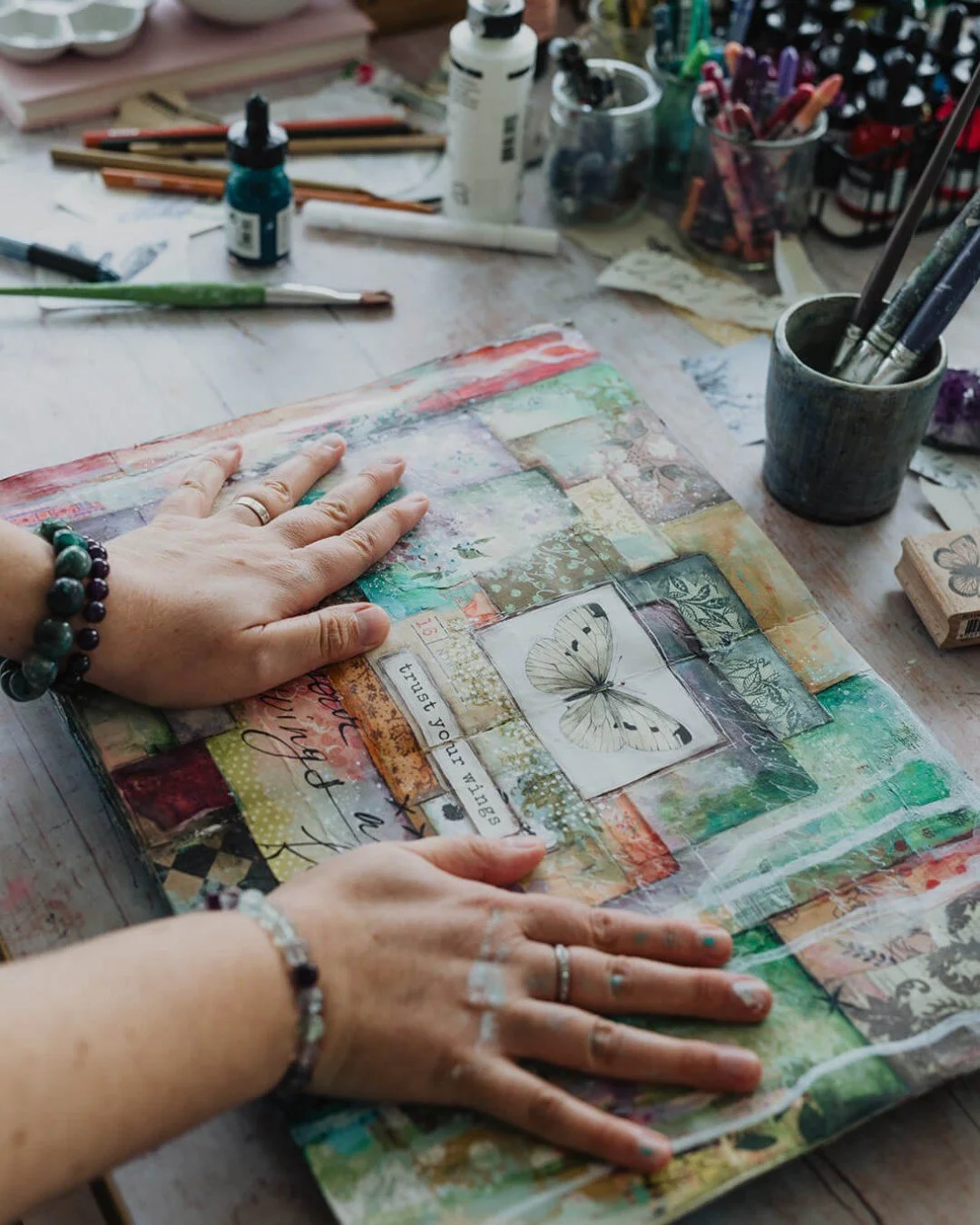 There was a time when even walking into my art room felt too hard. I longed to create, but everything felt heavy. What I really needed was something softer and more comforting.

So I began an art journal.

Not with a plan. Just a quiet space, a few s