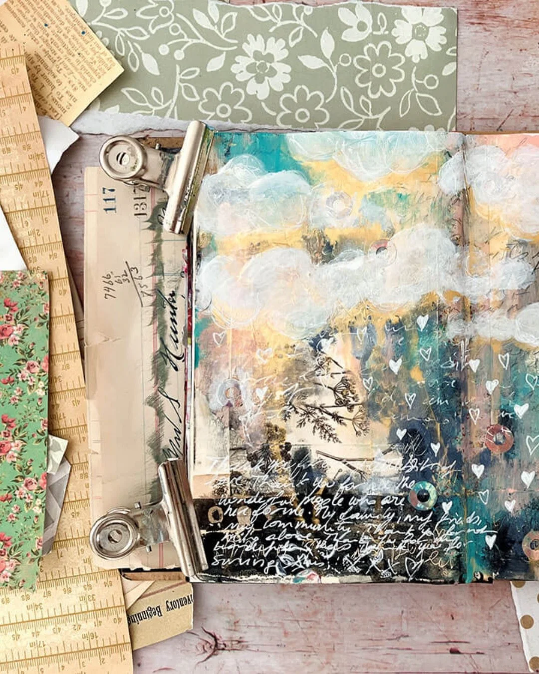 Swipe through and art journal with me! 🌟&nbsp; 

Have you noticed how easy it is to set aside our creative practices when life gets intense? We tell ourselves we&rsquo;ll get back to it &ldquo;when things calm down&rdquo; or when we feel better.   B