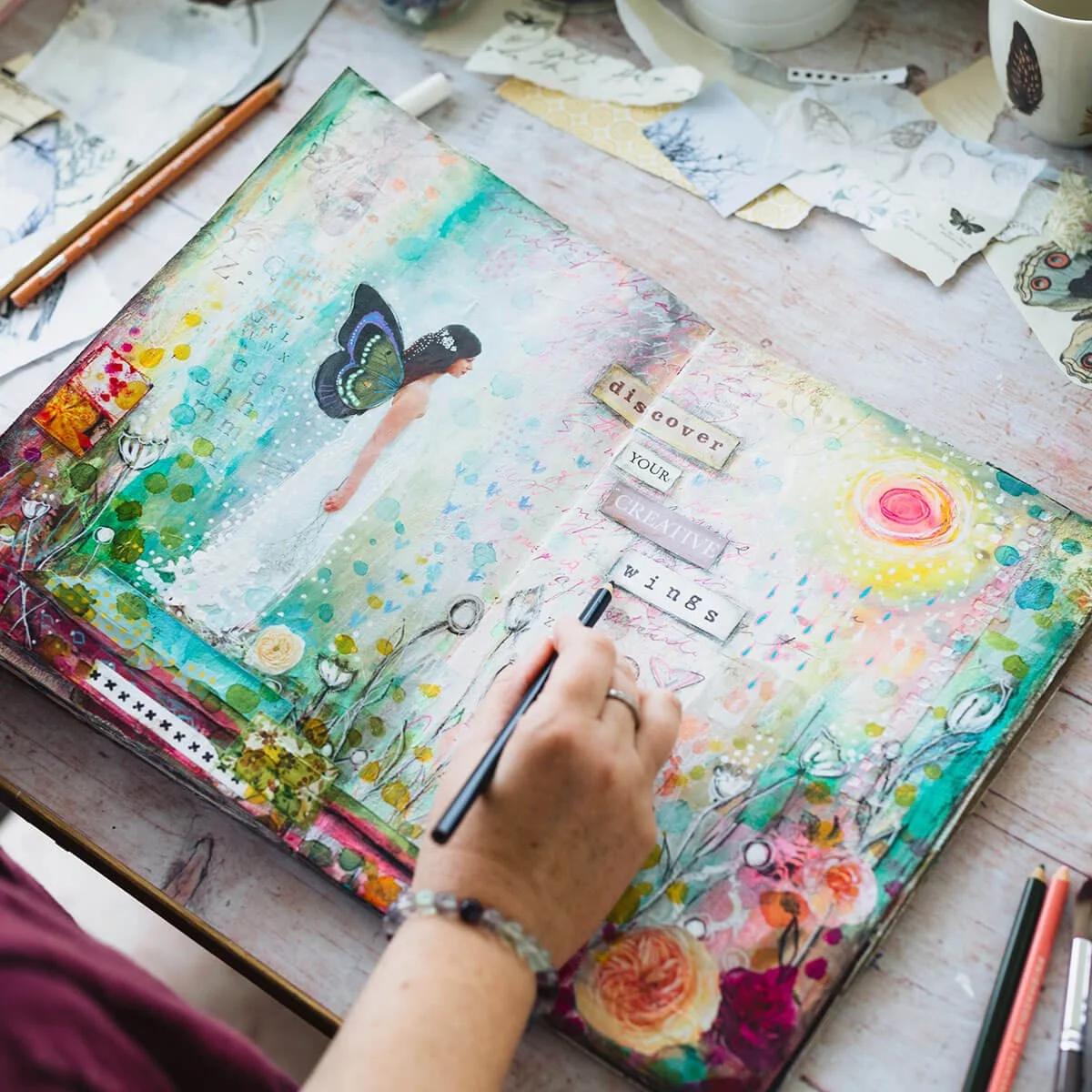 How to begin mixed media art