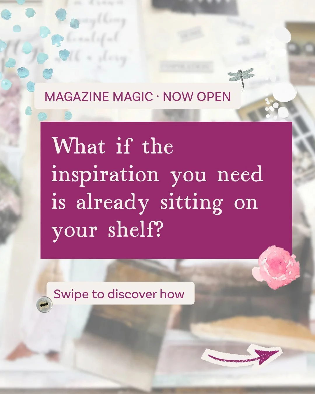 That pile of magazines you&rsquo;ve been saving&hellip;
it might just be your next art journal page ✂️

Inside those pages are colors, textures, little fragments of stories&mdash;
all waiting to come together in a new way.

Swipe through to see how i