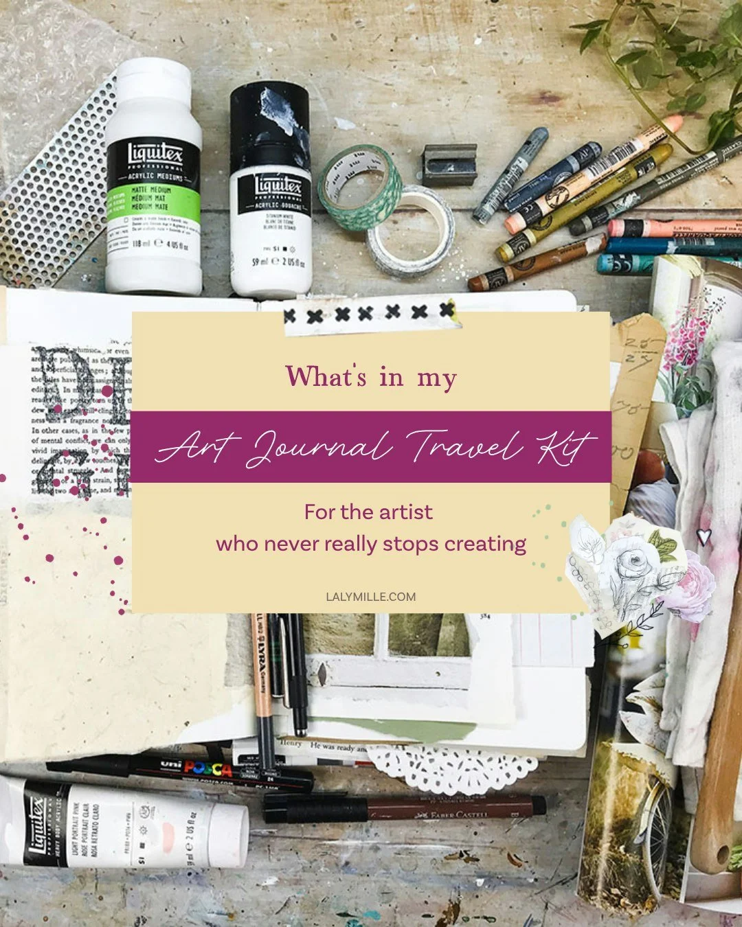 💕 One of the questions I'm asked most often when I travel is, "Do you always bring your art journal?"

Not always.

Sometimes I pack my journal and a few favorite supplies. Other times, I simply gather inspiration along the way. A beautifu