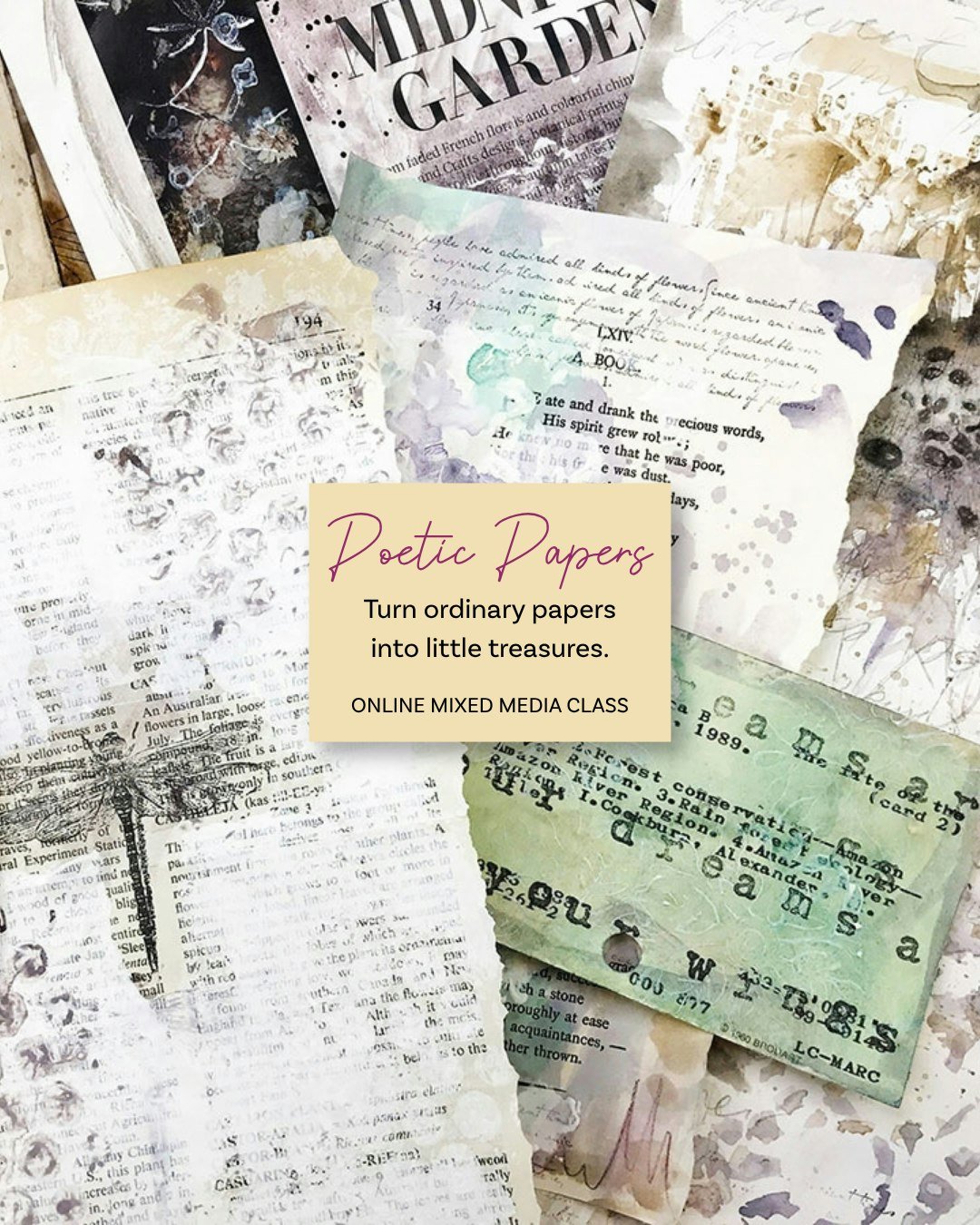 💕 I have a little confession. I find it almost impossible to throw away a lovely piece of paper!

Old book pages, sheet music, tissue paper... I love giving them new life with paint, stamps, and playful layers of texture.

There's something magical 