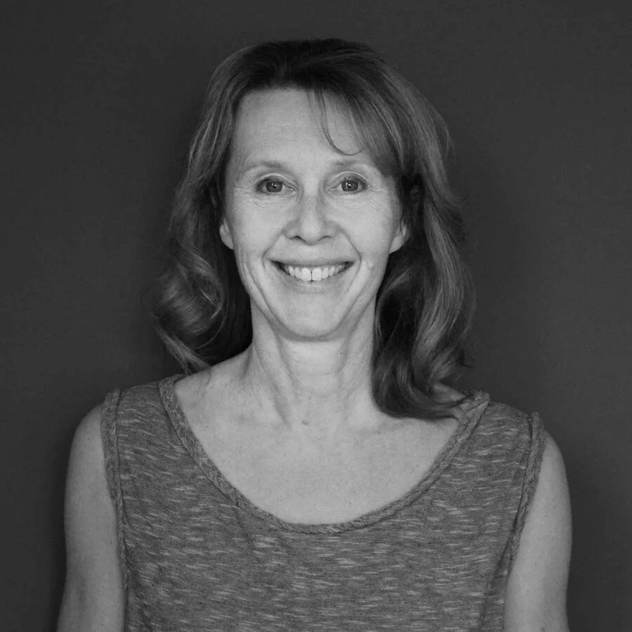 A portrait of Brenda Klassen in black and white