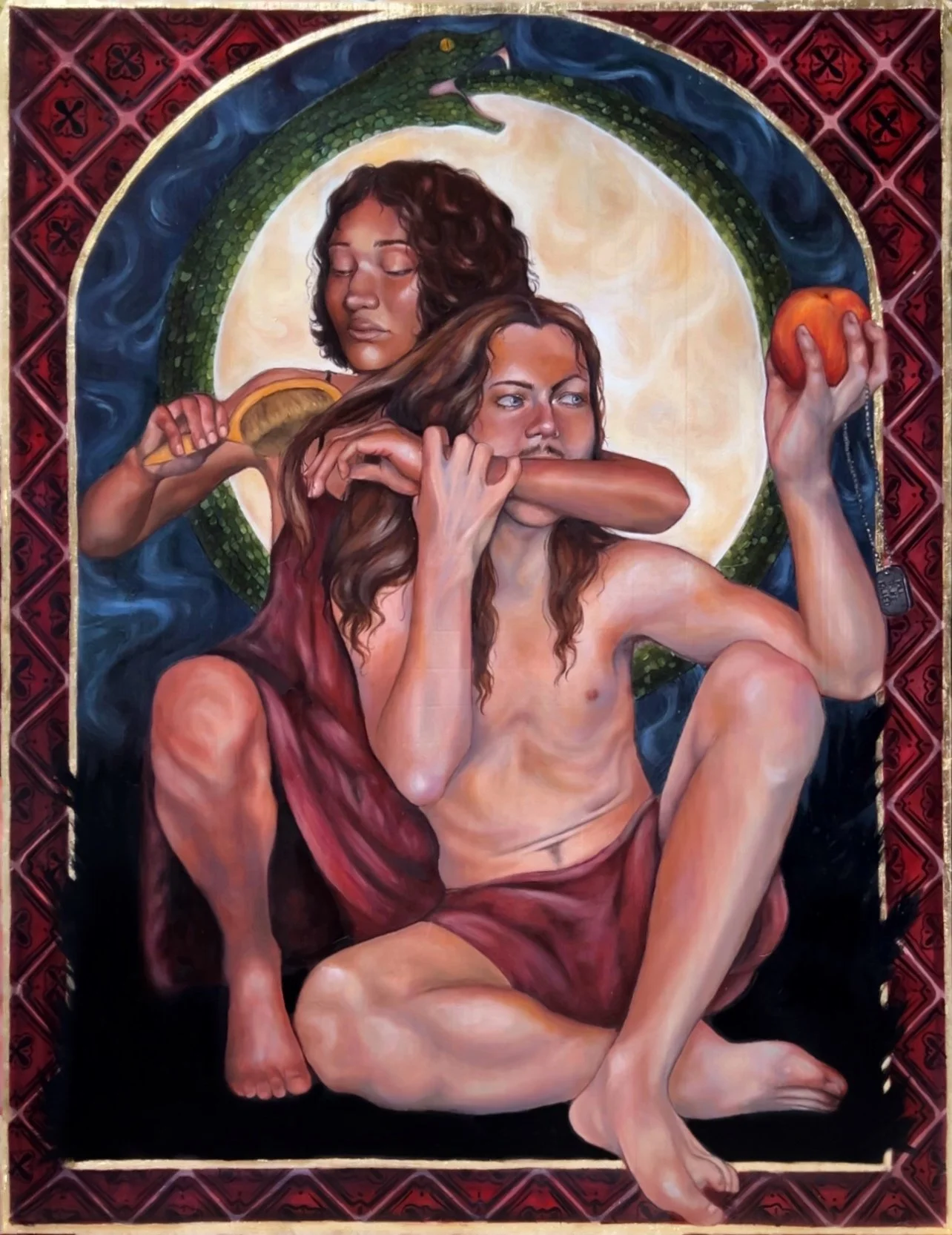 "Tender Predator" 24x30 oil on wood.         2025