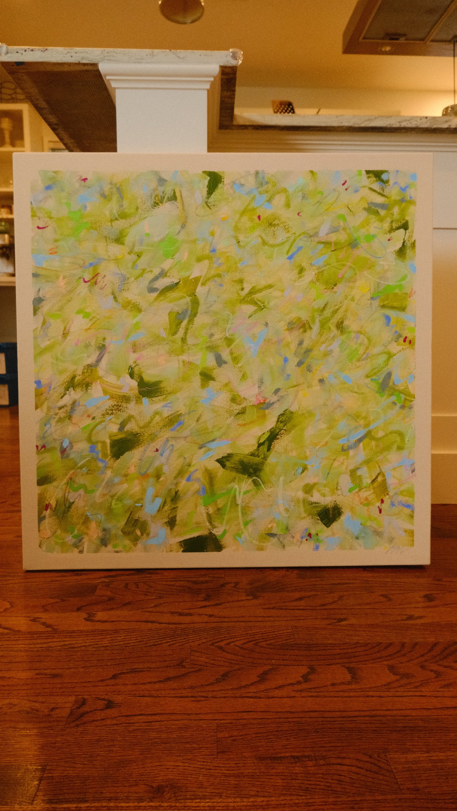 40 × 40 in
Acrylic and pastel on unprimed canvas
