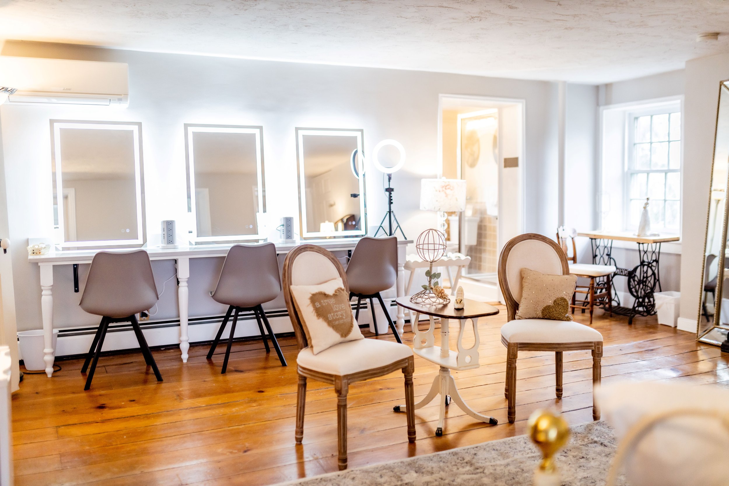 Bridal suite at Maryland Wedding venue