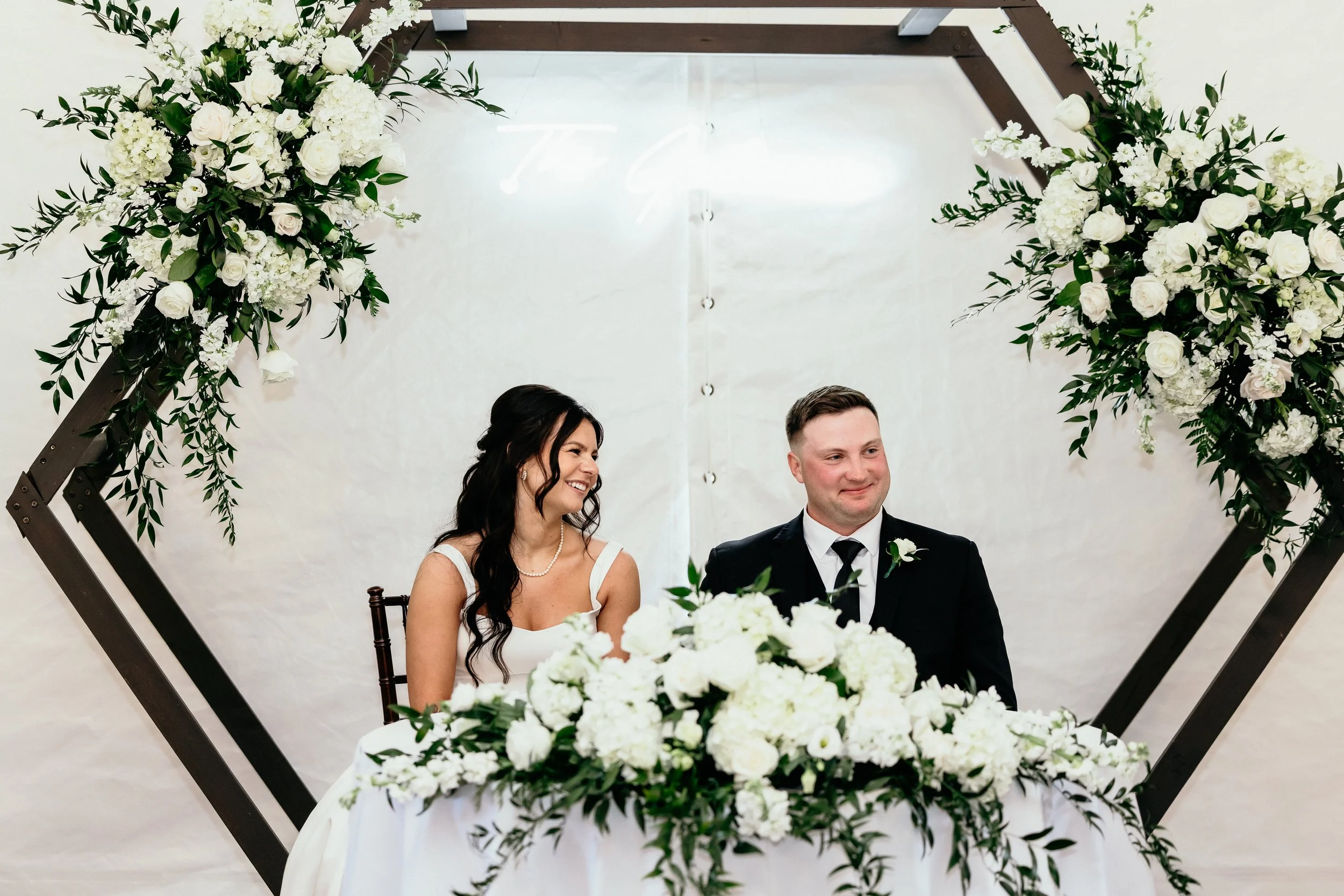 timeless outdoor wedding reception in tent