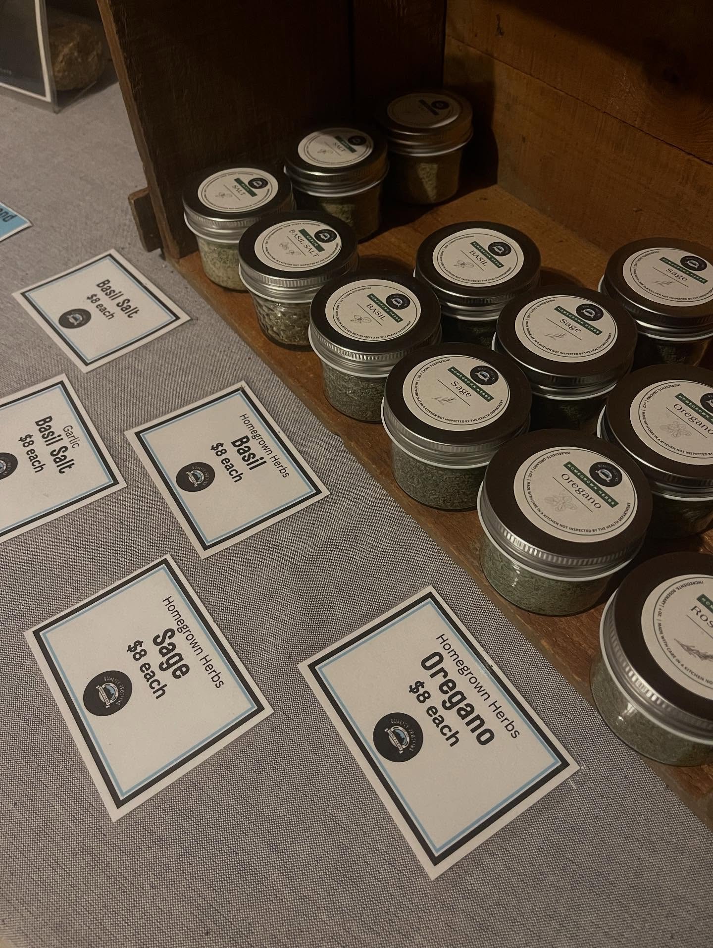 A new product hit The Farm Store shelves this week.  We grew an abundance of herbs in our garden this year and we don&rsquo;t like to see things wasted around here.  So we dried our herbs, we combined a few with salt, and we created a small batch of 