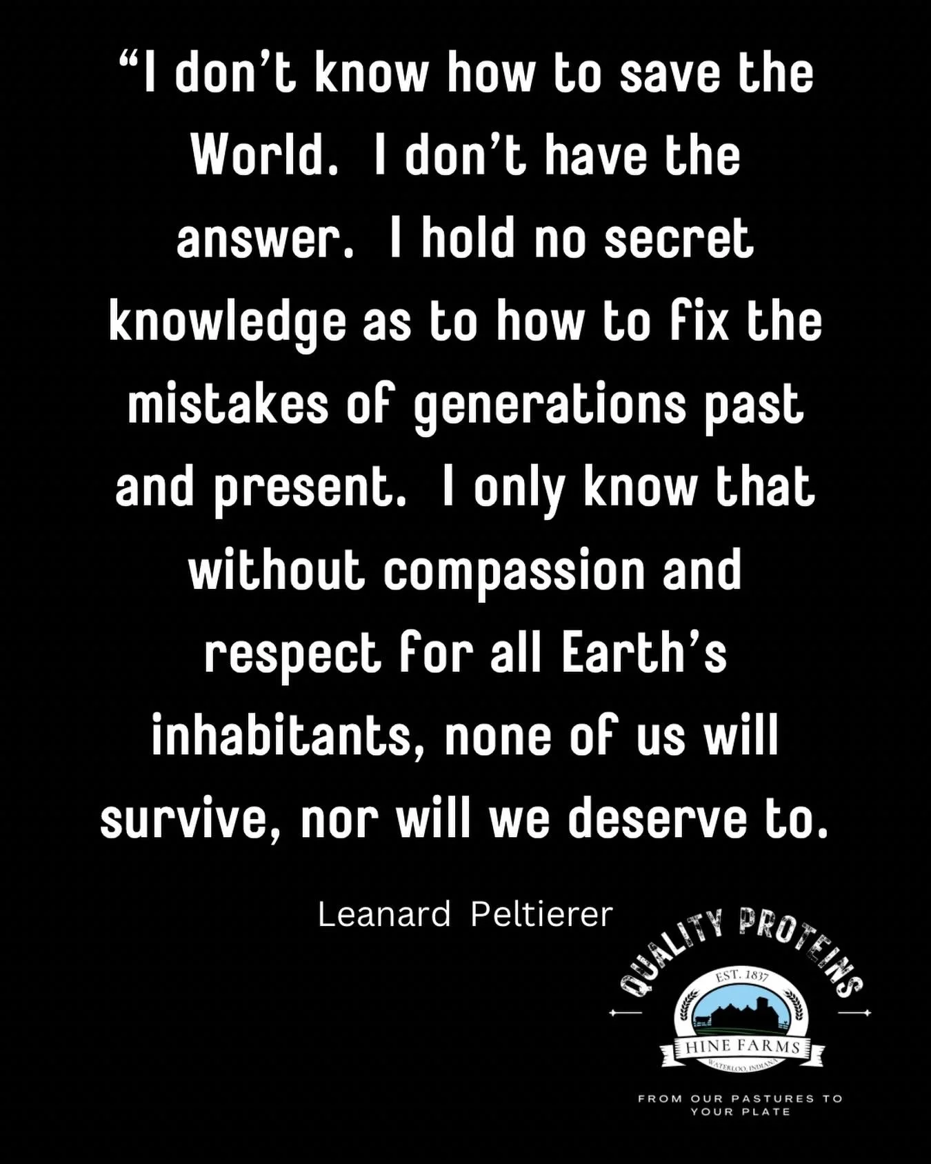 Respect for all of Earth&rsquo;s inhabitants (humans, animals, insects, fungi, etc) would be a great place to start 🙏🏼