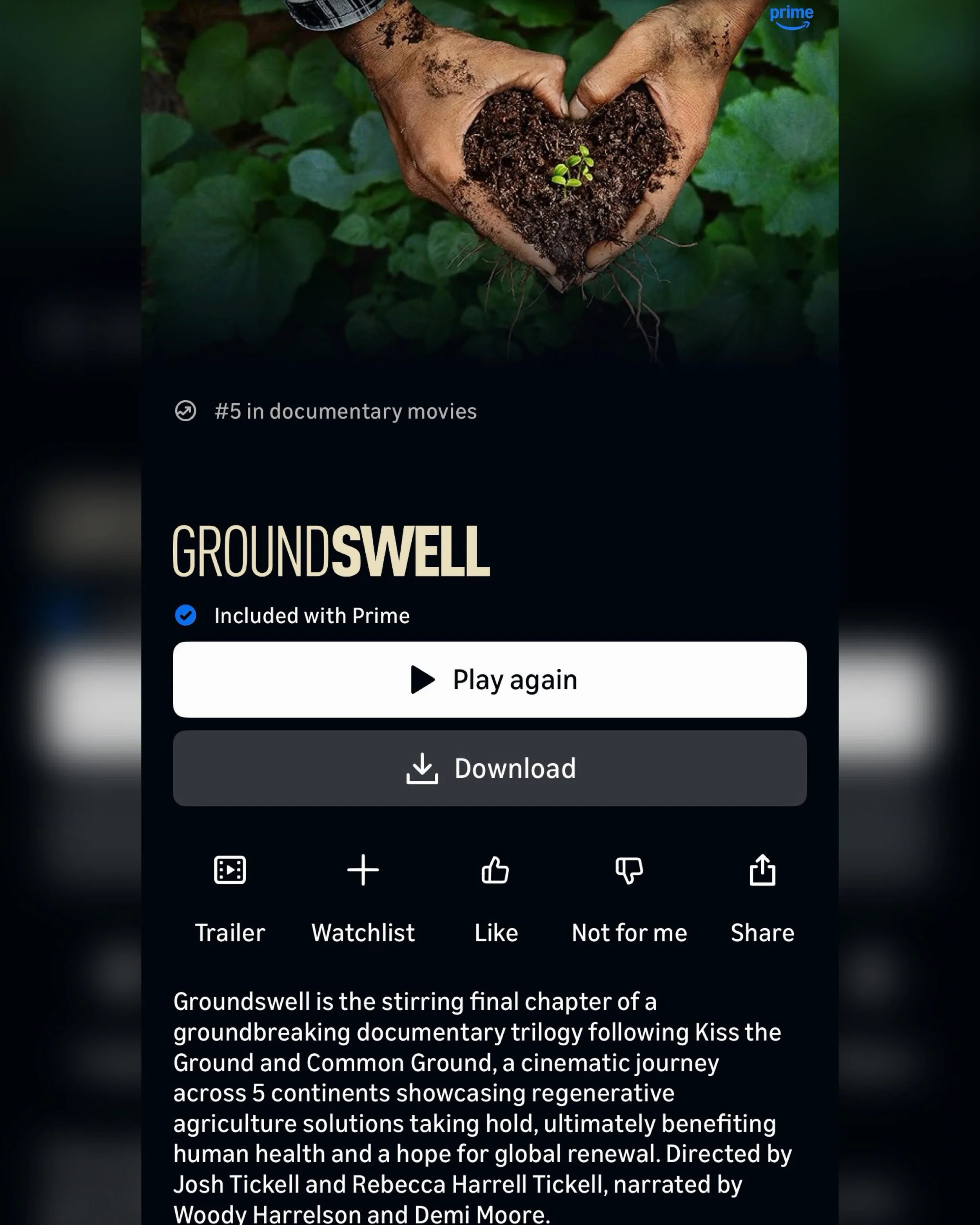 Wow&hellip;this third part of the documentary trilogy by Josh Tickell and Rebecca Harrell Tickell was absolutely incredible.  Phenomenal cinematography, amazing content, and such a relatable story to what we are working toward on our farm.

I would h