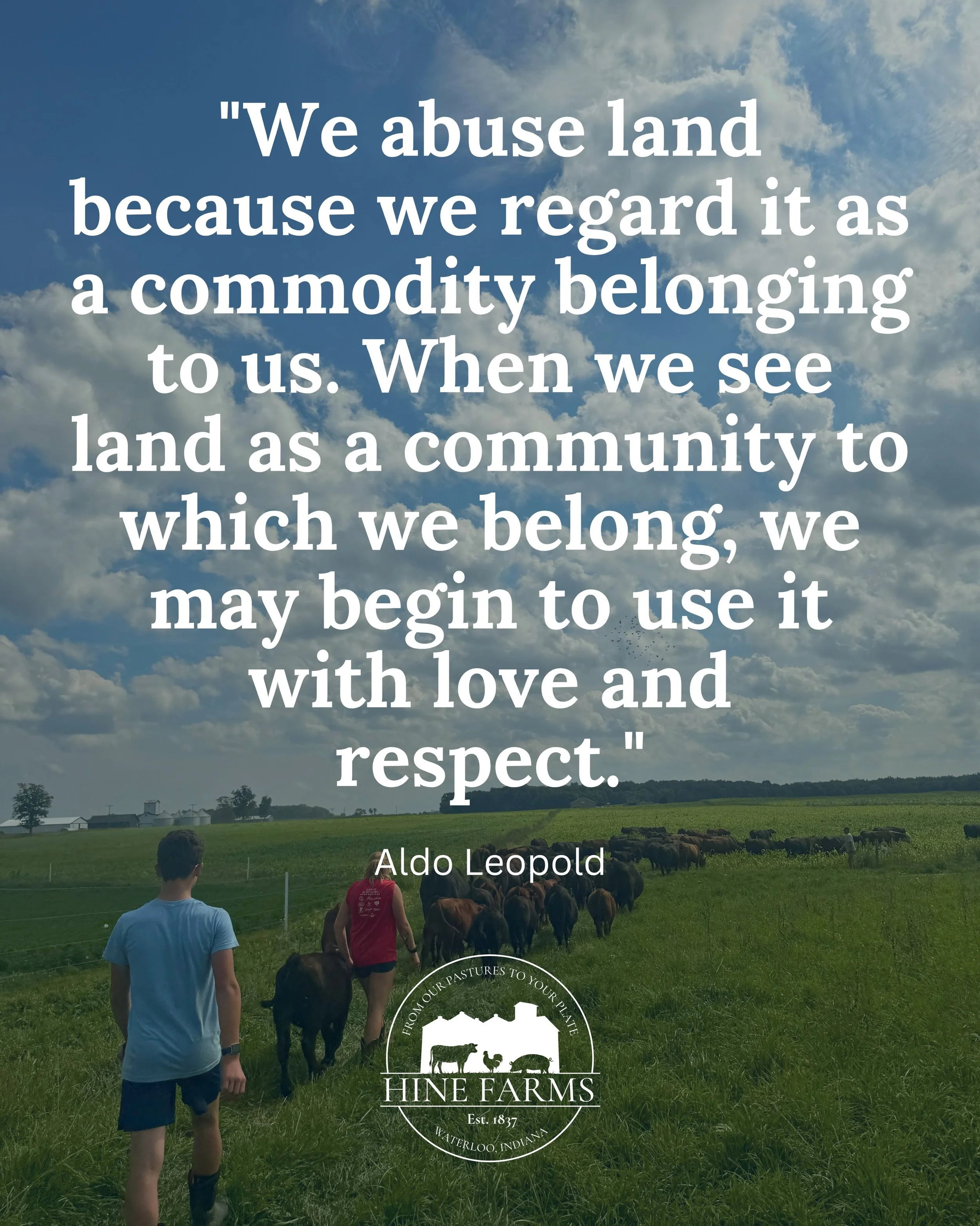 Love and respect for the land, the animals, the plants, and the soil that sustains them &hearts;️