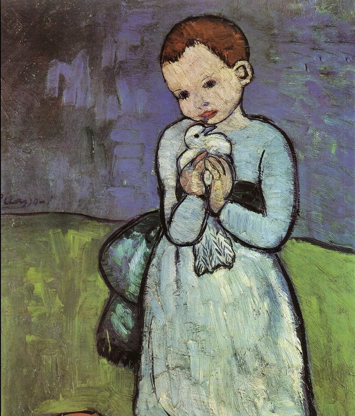 Young Picasso Night - Child with Dove